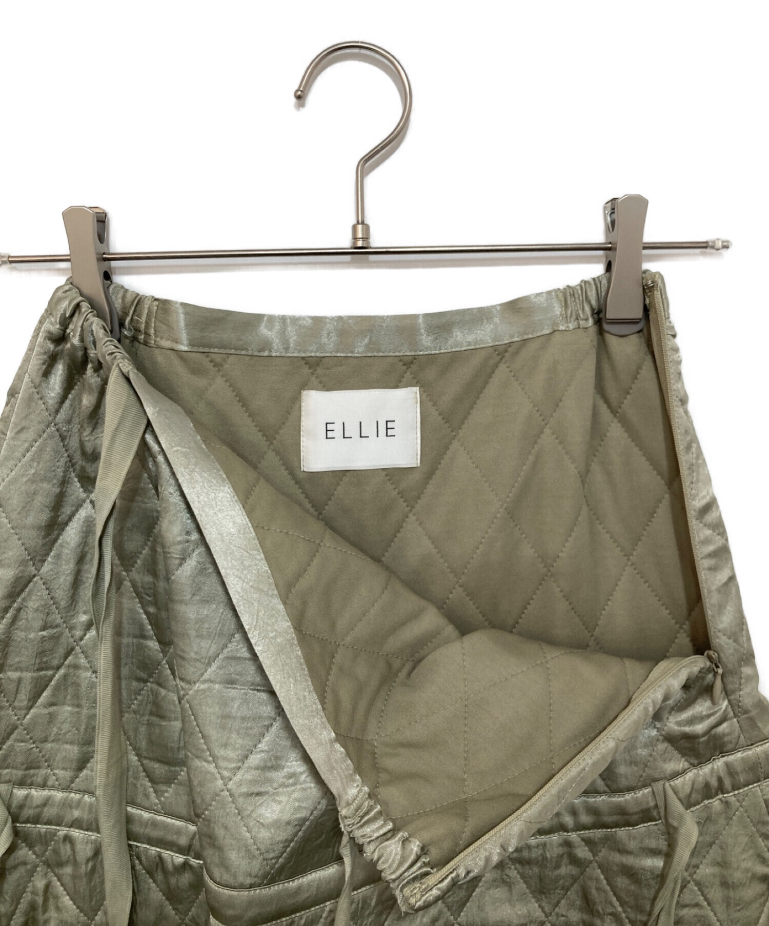 中古・古着通販】ELLIE (エリー) キルティングスカート グリーン 