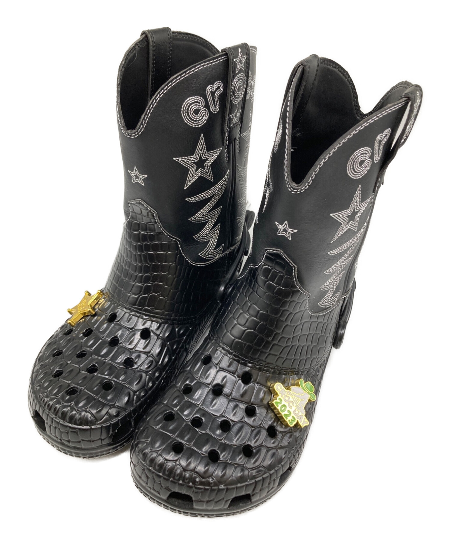 中古・古着通販】crocs (クロックス) ウェスタンブーツ ブラック 