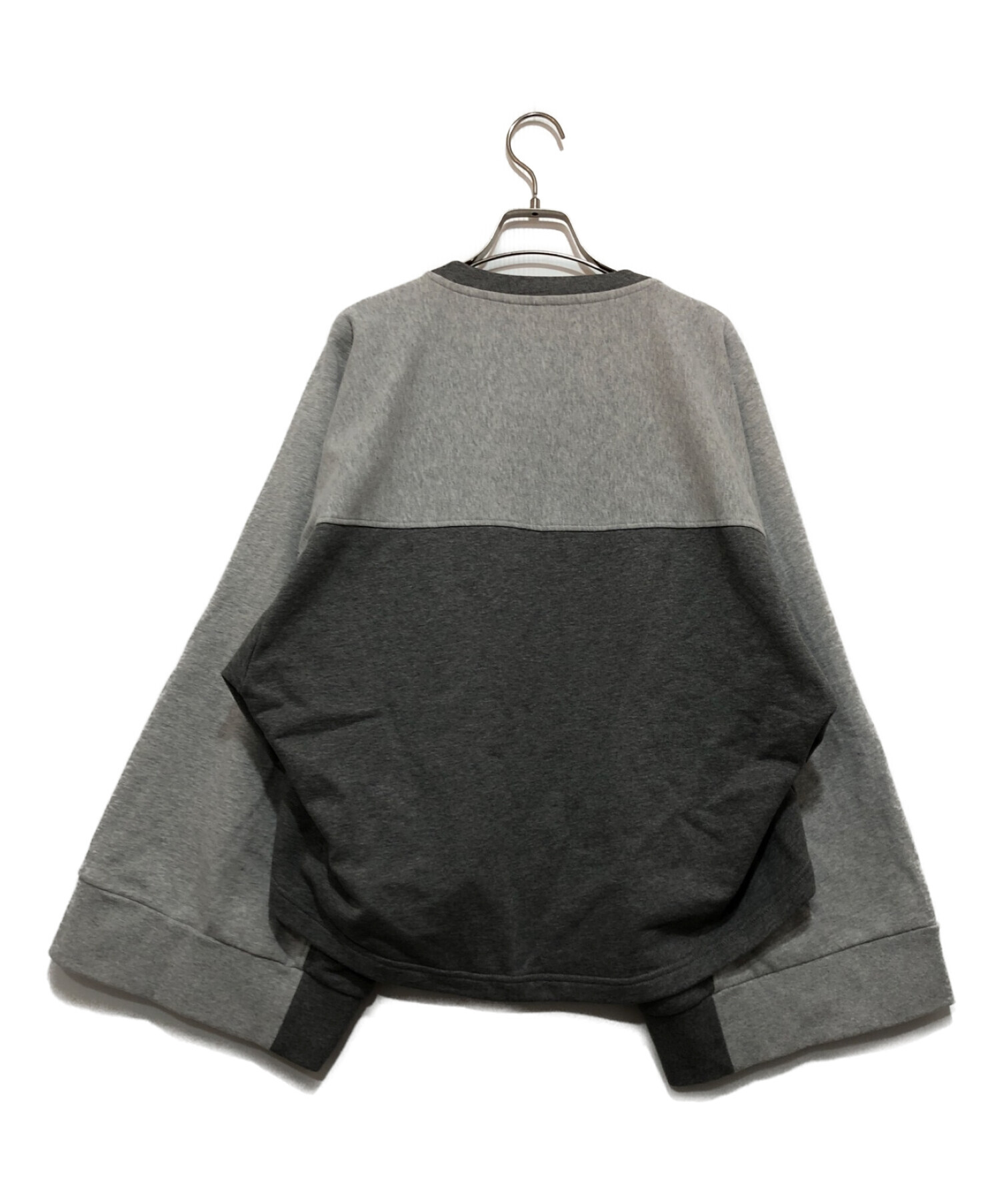 中古・古着通販】LOEWE (ロエベ) ビッグスリーブロゴスウェット グレー  