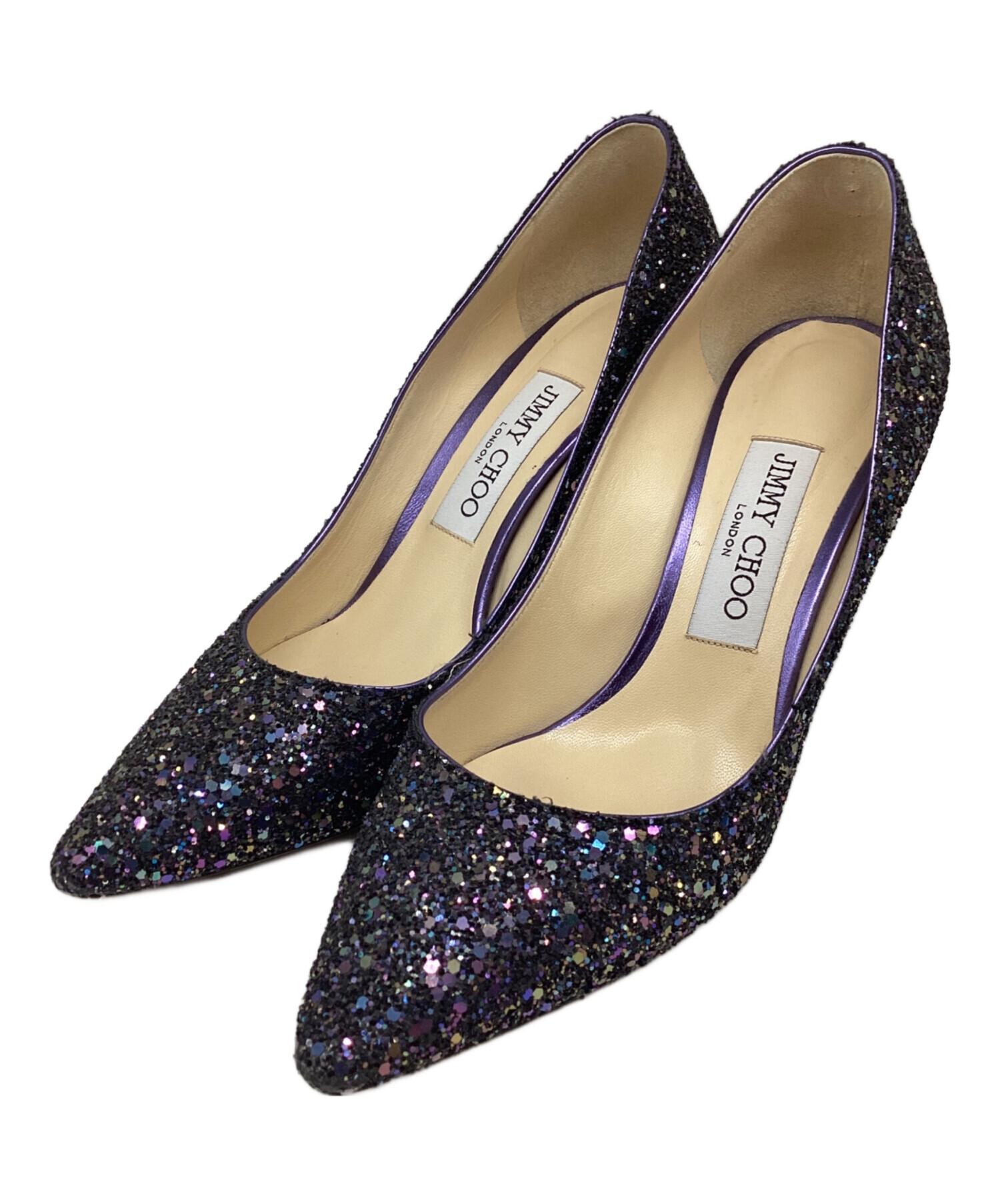 中古・古着通販】JIMMY CHOO (ジミーチュウ) グリッターパンプス 