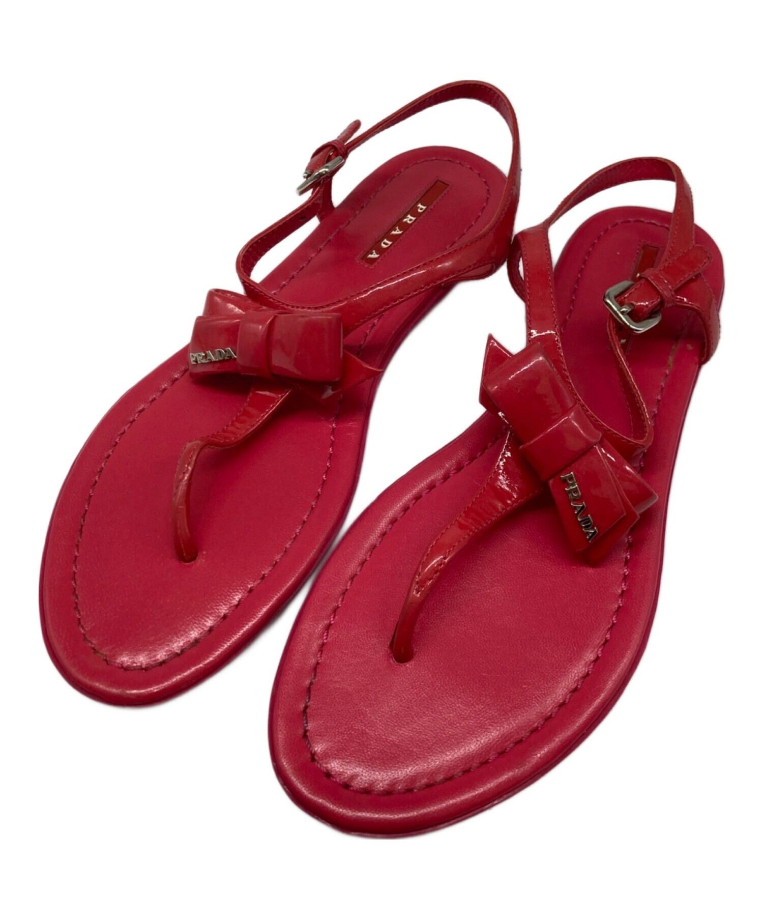 中古・古着通販】PRADA (プラダ) ビーチサンダル ピンク サイズ:37 