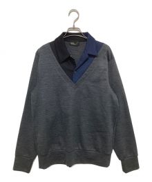 中古・古着通販】KOLOR (カラー) レイヤードニット グレー サイズ:1 