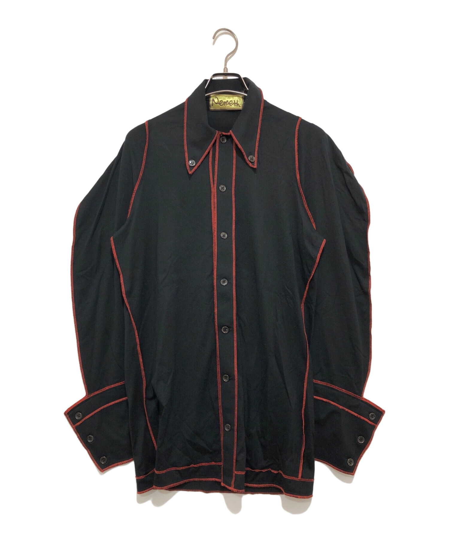 中古・古着通販】Nemeth (ネメス) ステッチシャツ ブラック サイズ:M 