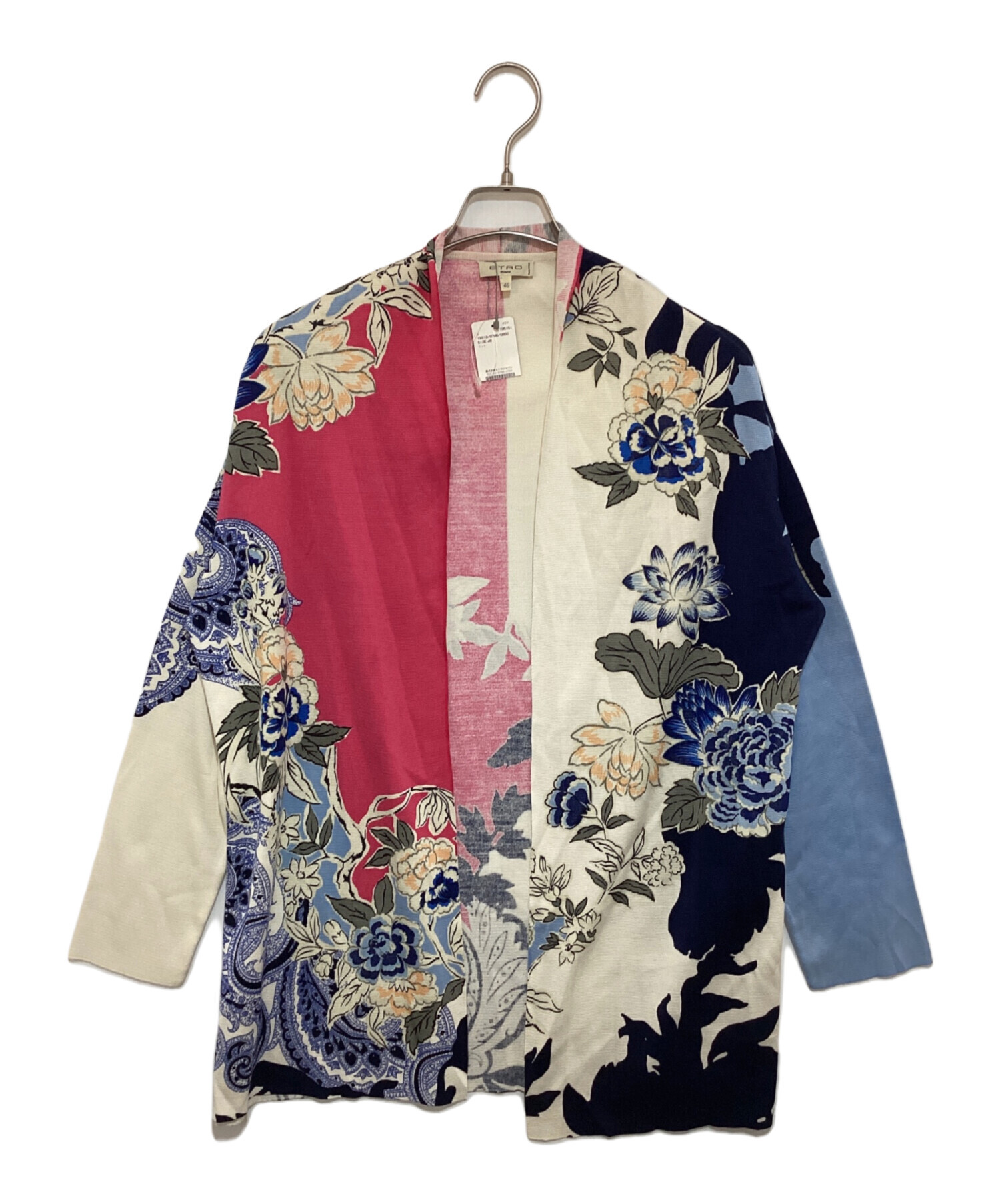 中古・古着通販】ETRO (エトロ) シルクロングカーディガン ピンク  