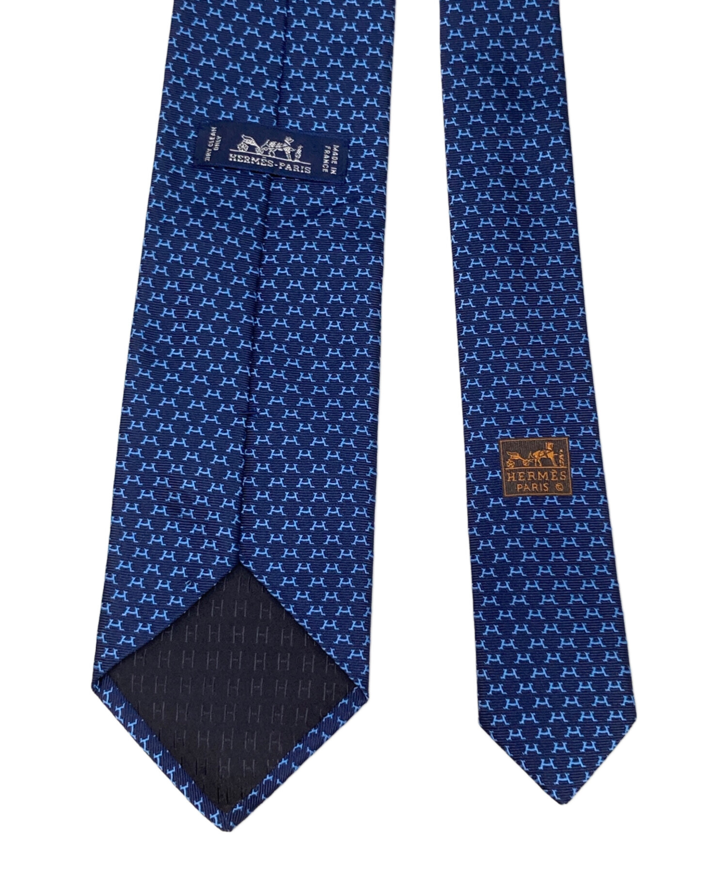 中古・古着通販】HERMES (エルメス) Hロゴジャガードネクタイ 