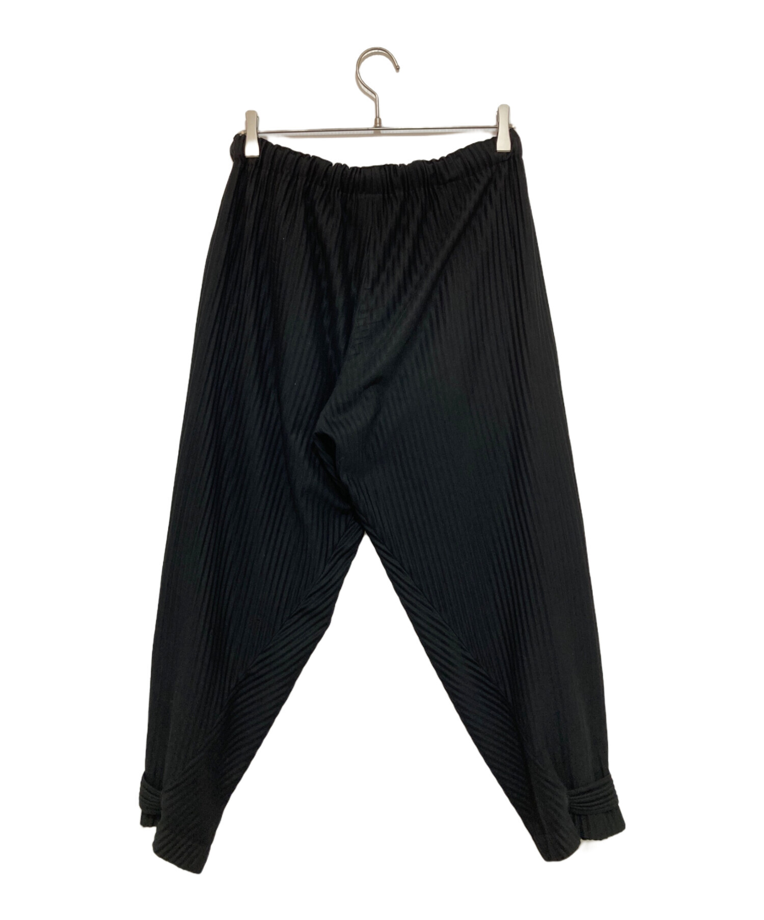 オムプリッセ イッセイミヤケ プリーツパンツ 黒ブラック サイズ1 オムプリッセ イッセイミヤケ プリーツパンツ 黒ブラック サイズ1