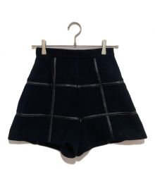 中古・古着通販】sheller (シェリエ) レザーチェックショートパンツ  