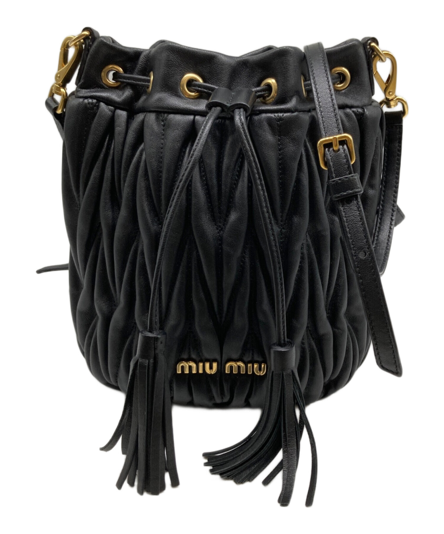 中古・古着通販】MIU MIU (ミュウミュウ) マトラッセ巾着バッグ 
