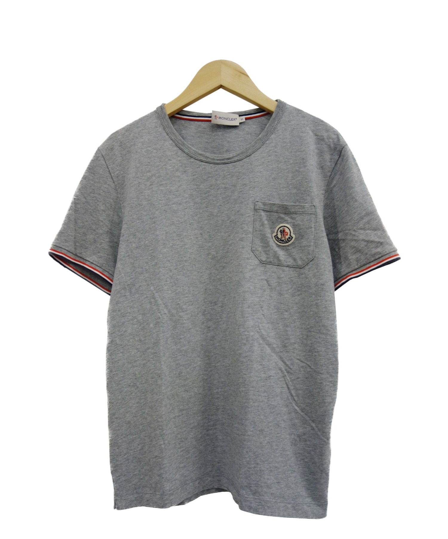 中古・古着通販】MONCLER (モンクレール) ポケットTシャツ グレー  