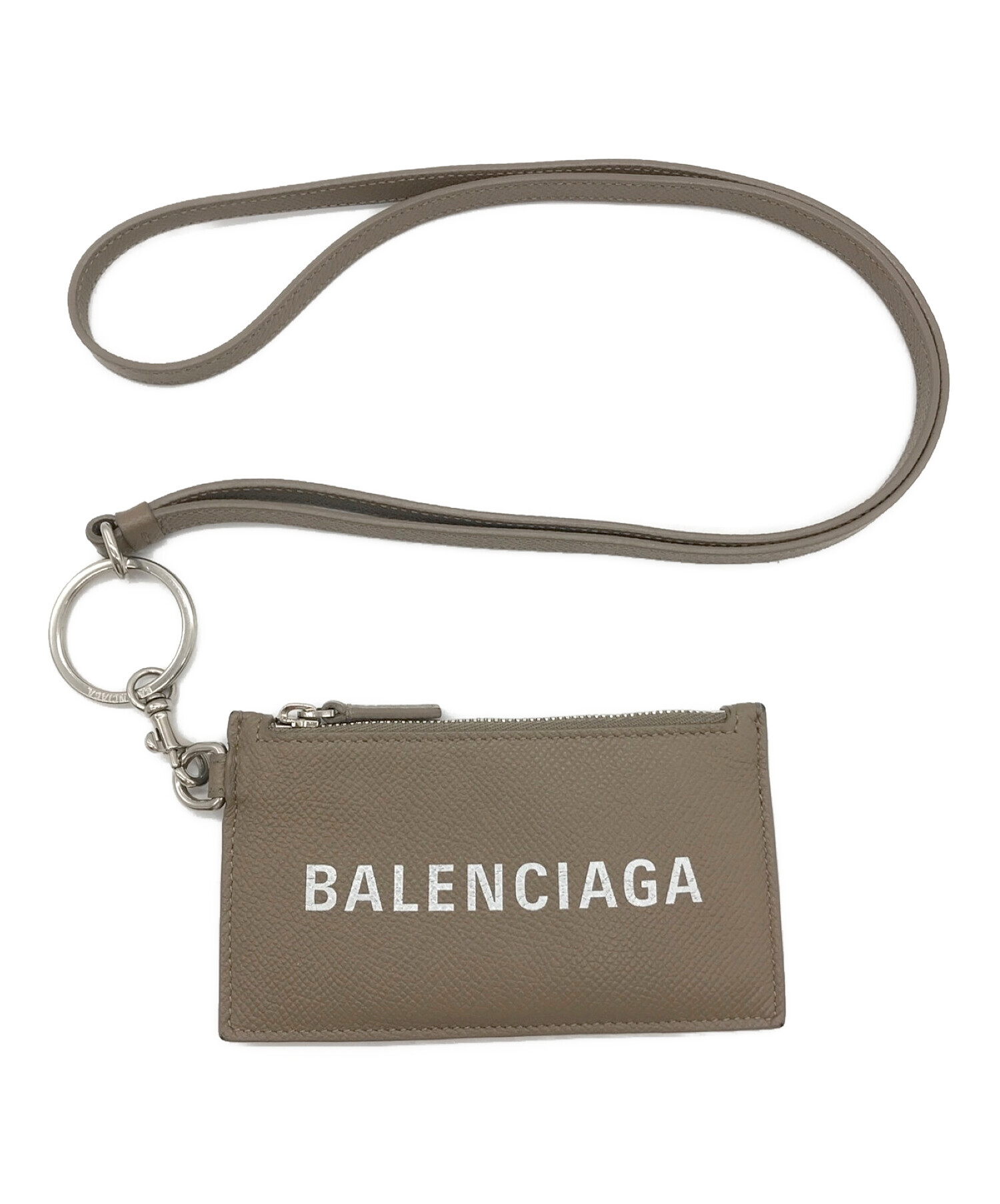 BALENCIAGA (バレンシアガ) ネックストラップ付 カードケース カーキ サイズ:-