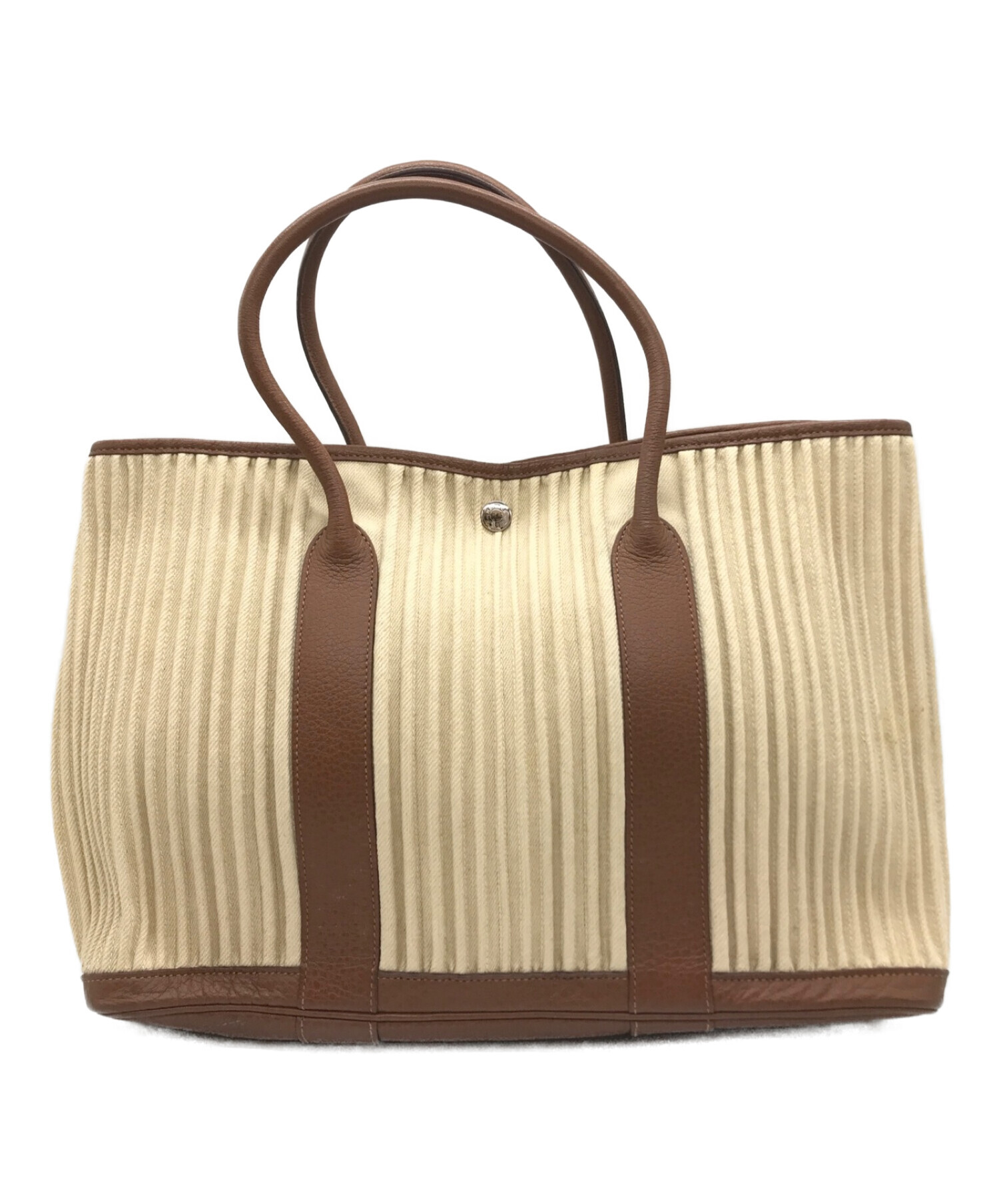 HERMES ガーデンパーティPM シルバー金具 トートバッグ トワルアッシュ
