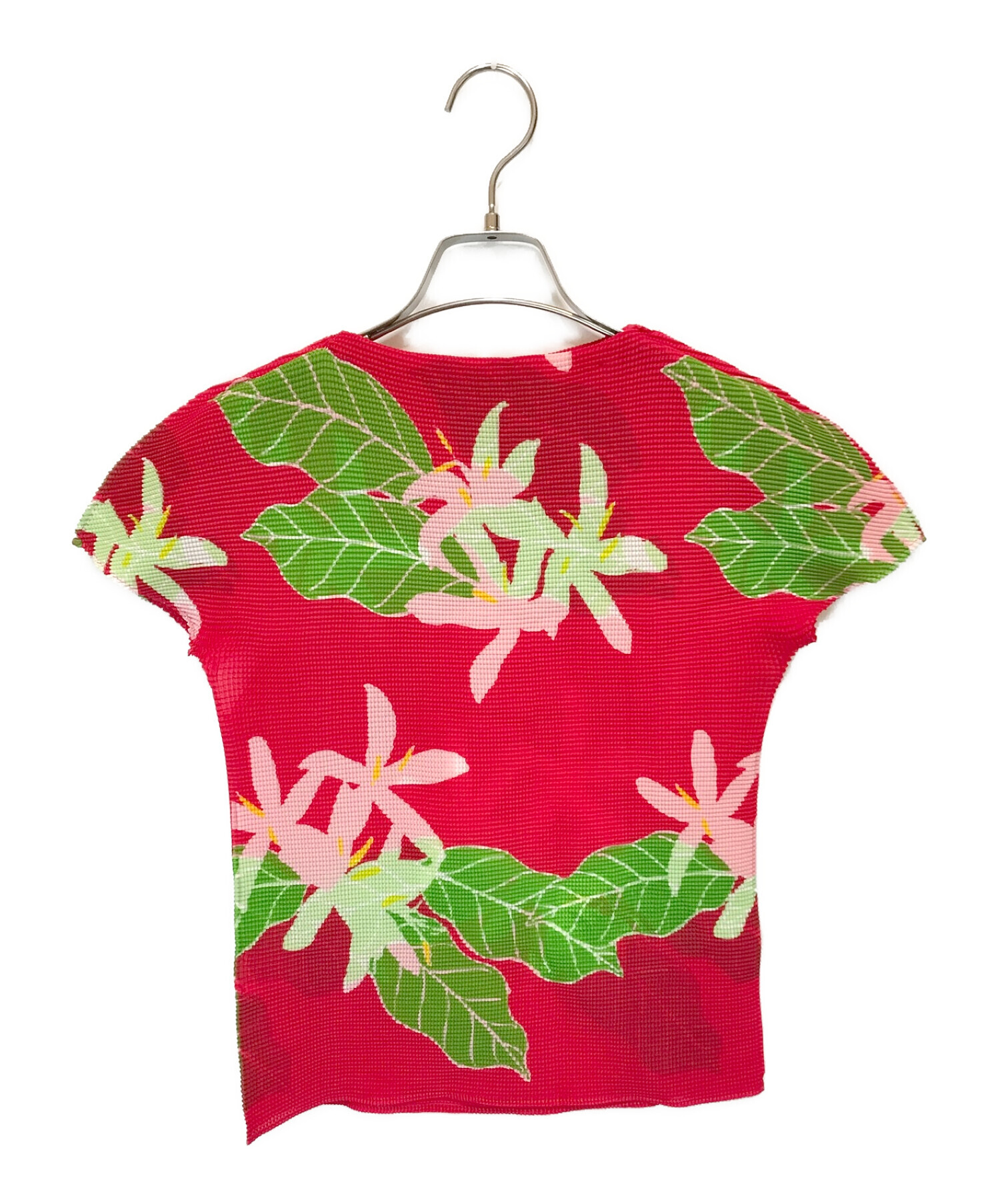 イッセイミヤケ 転写 花 me by issay miyake トップス