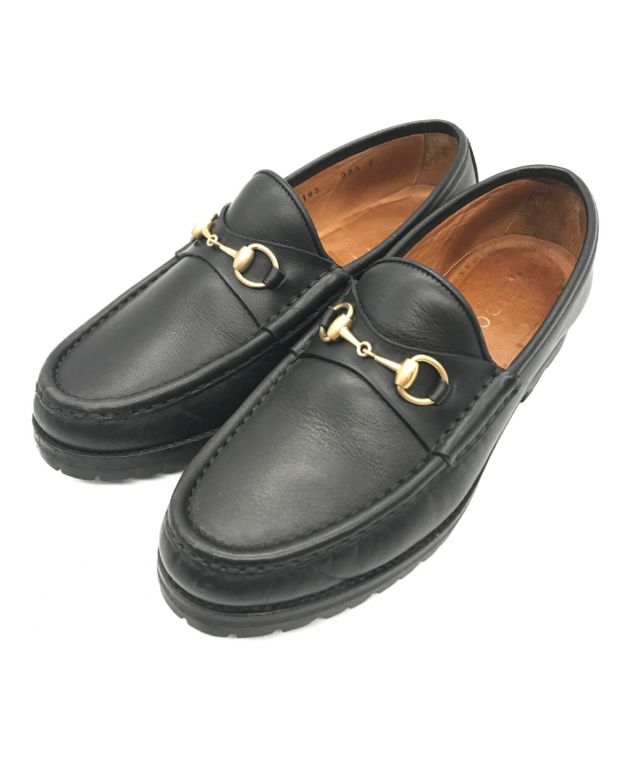 中古・古着通販】GUCCI (グッチ) ビットローファー ブラック サイズ:37 