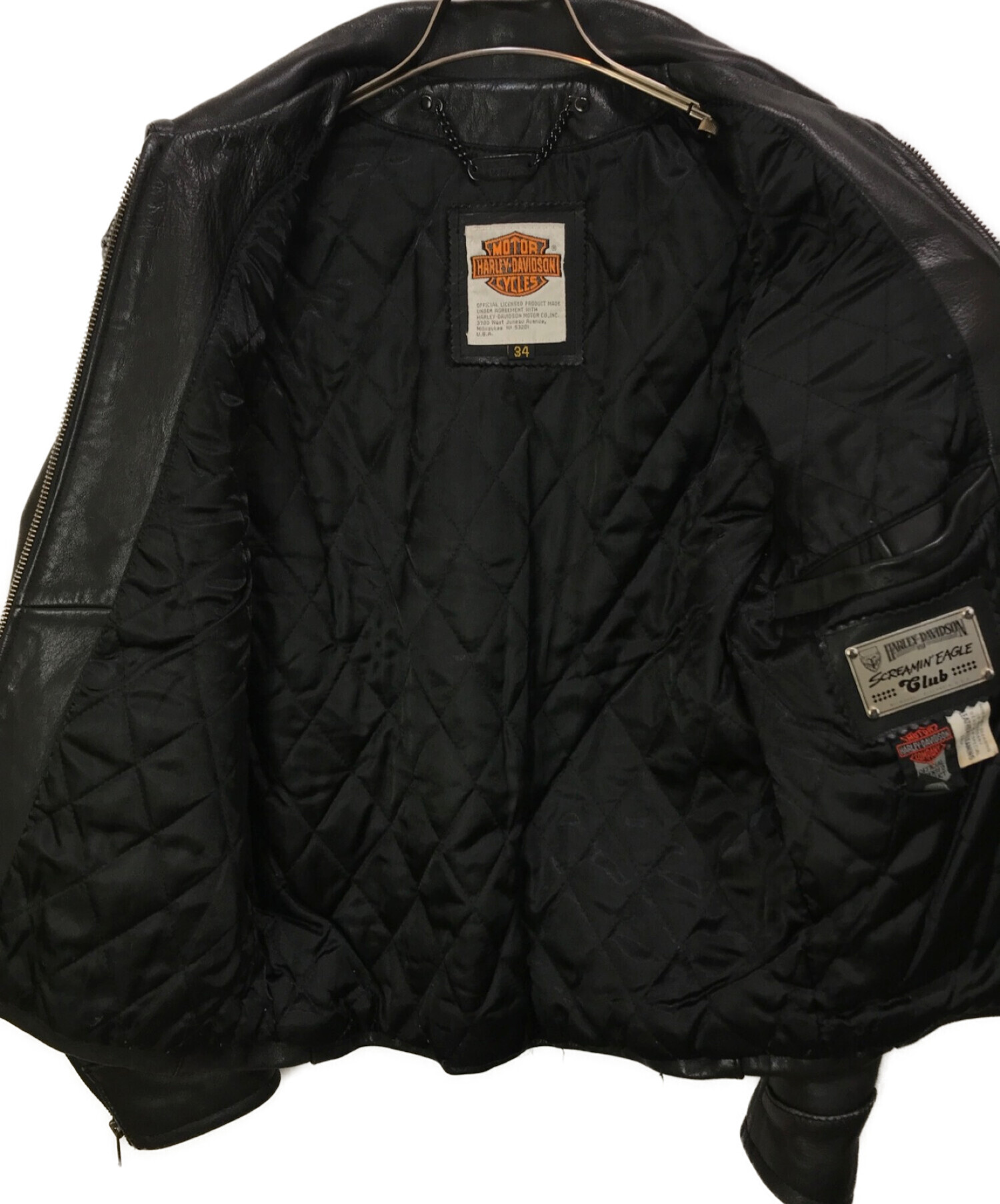 中古・古着通販】HARLEY-DAVIDSON (ハーレーダビッドソン) レザー 