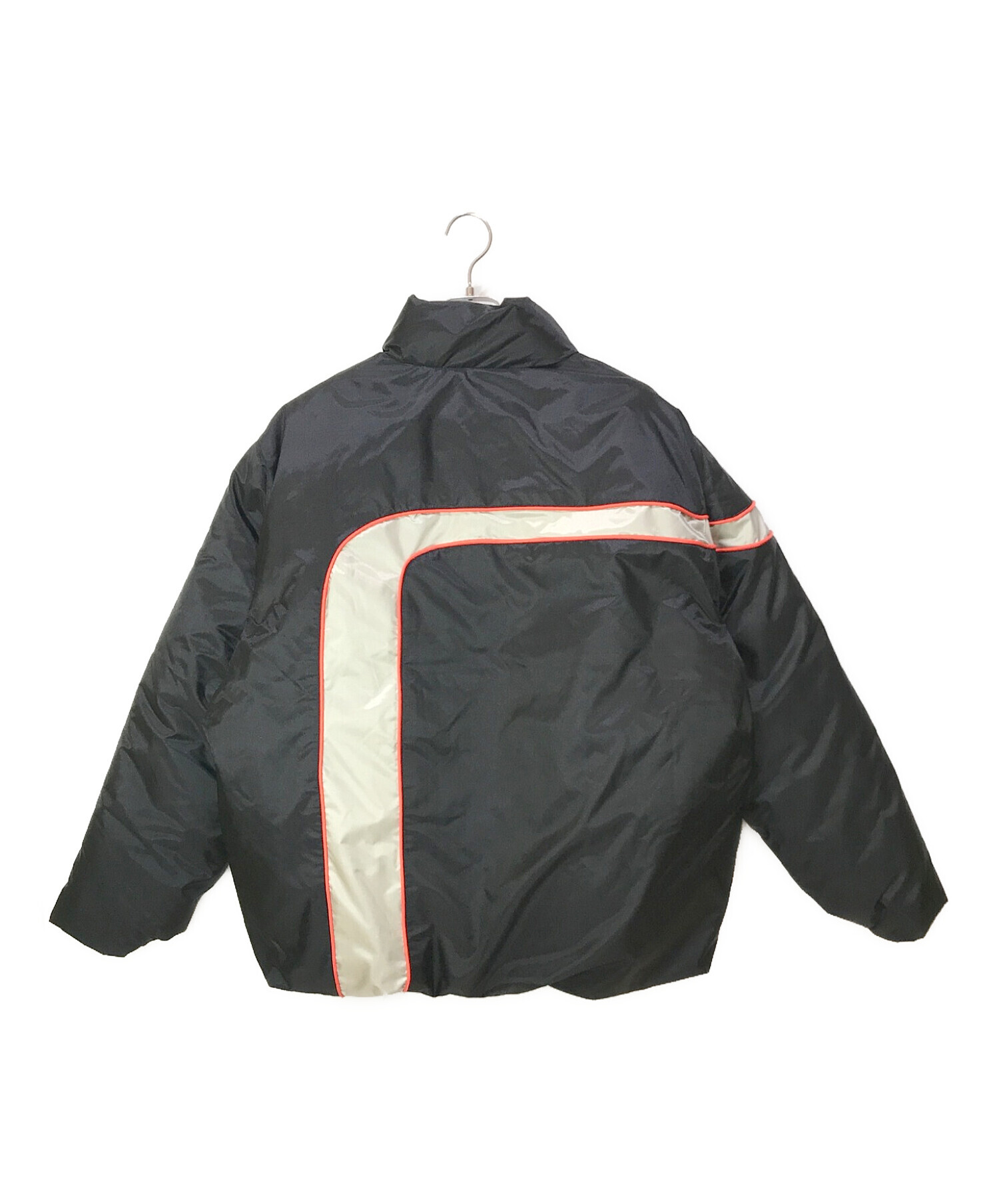 SUPREME (シュプリーム) stripe puffer jacket ブラック サイズ:XL