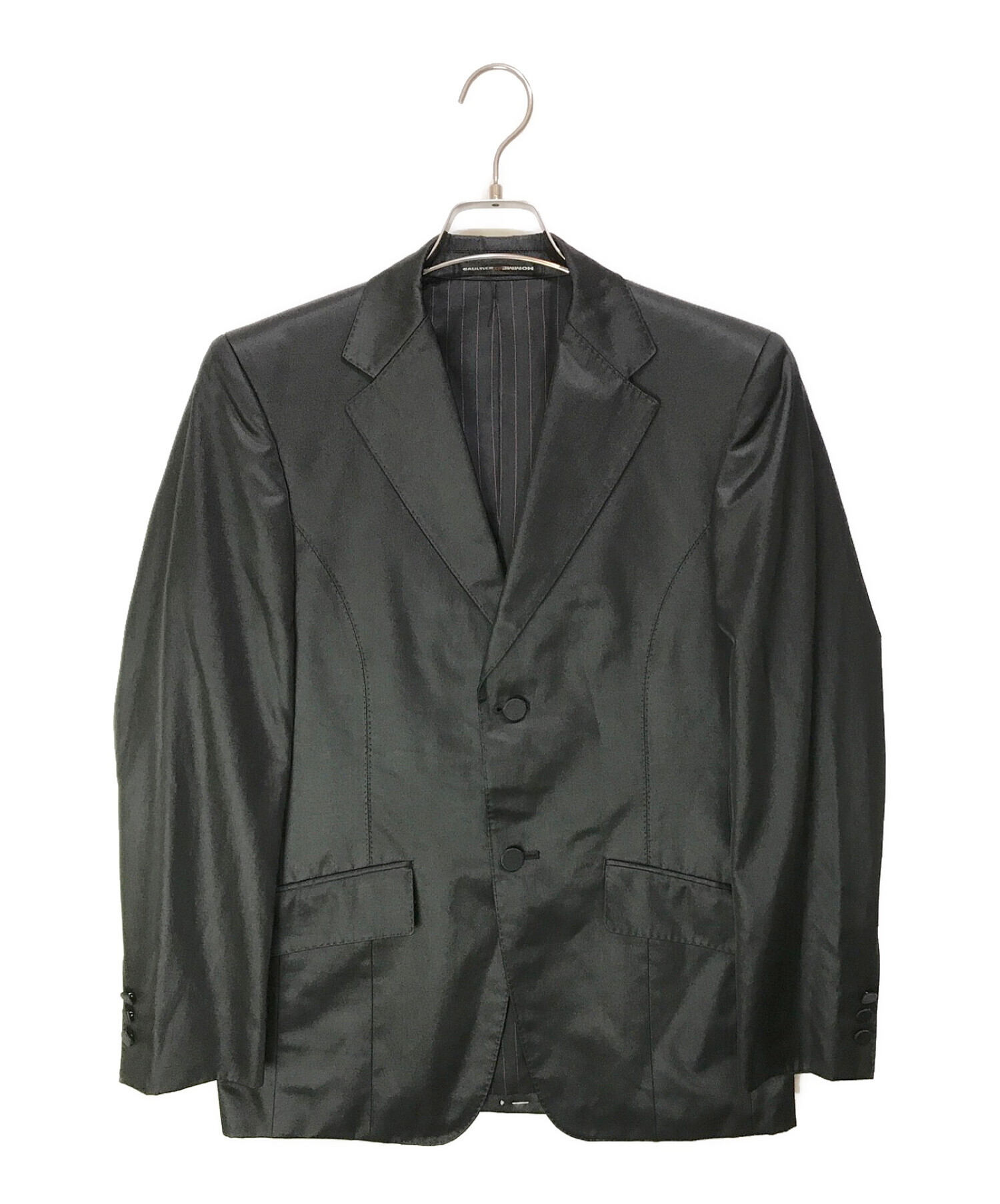 90's GAULTIER HOMME objet レザーテーラードジャケット