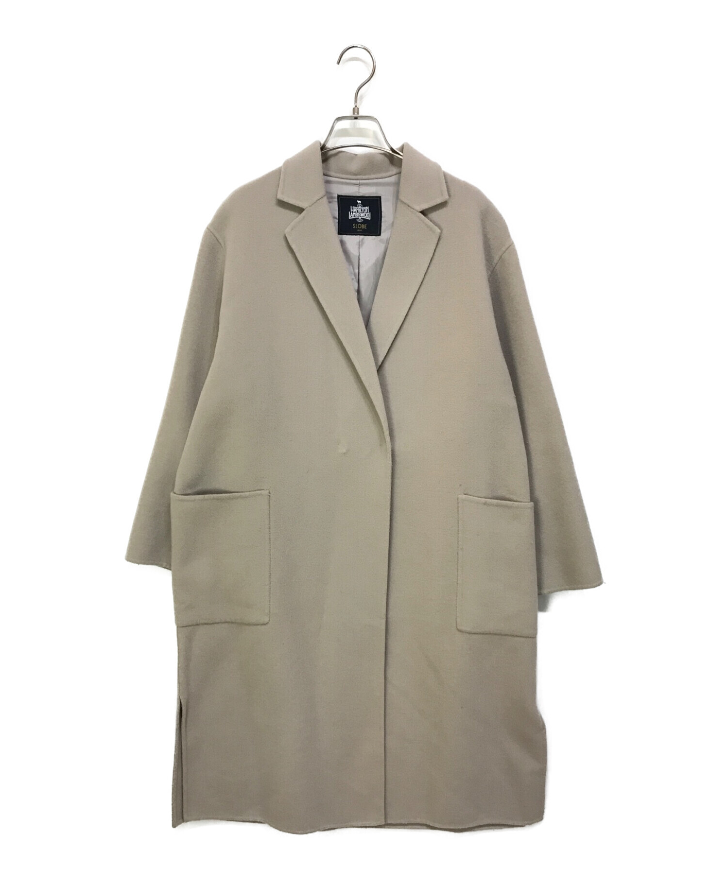 SLOBE IENA HAMILTON ダブルフェイスウールロングコート 中古・古着