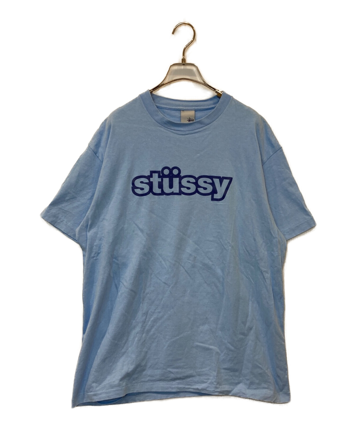 Stussy  ステューシー Tシャツ L ブルー 青 トライバル