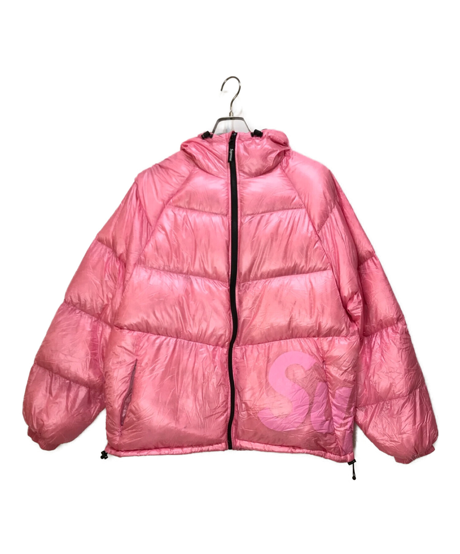 Supreme hooded down jacket pink M 新品