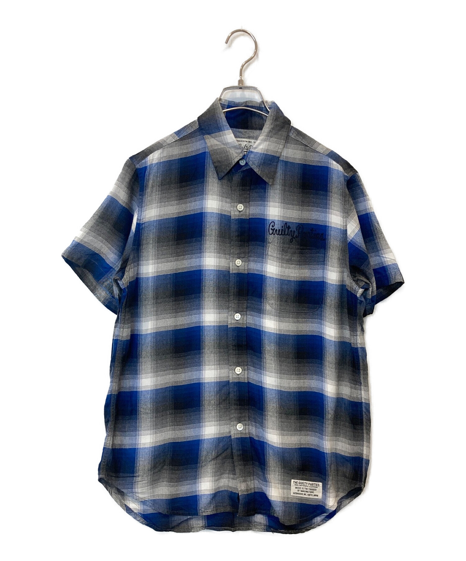 ワコマリアオンブレチェックシャツ半袖