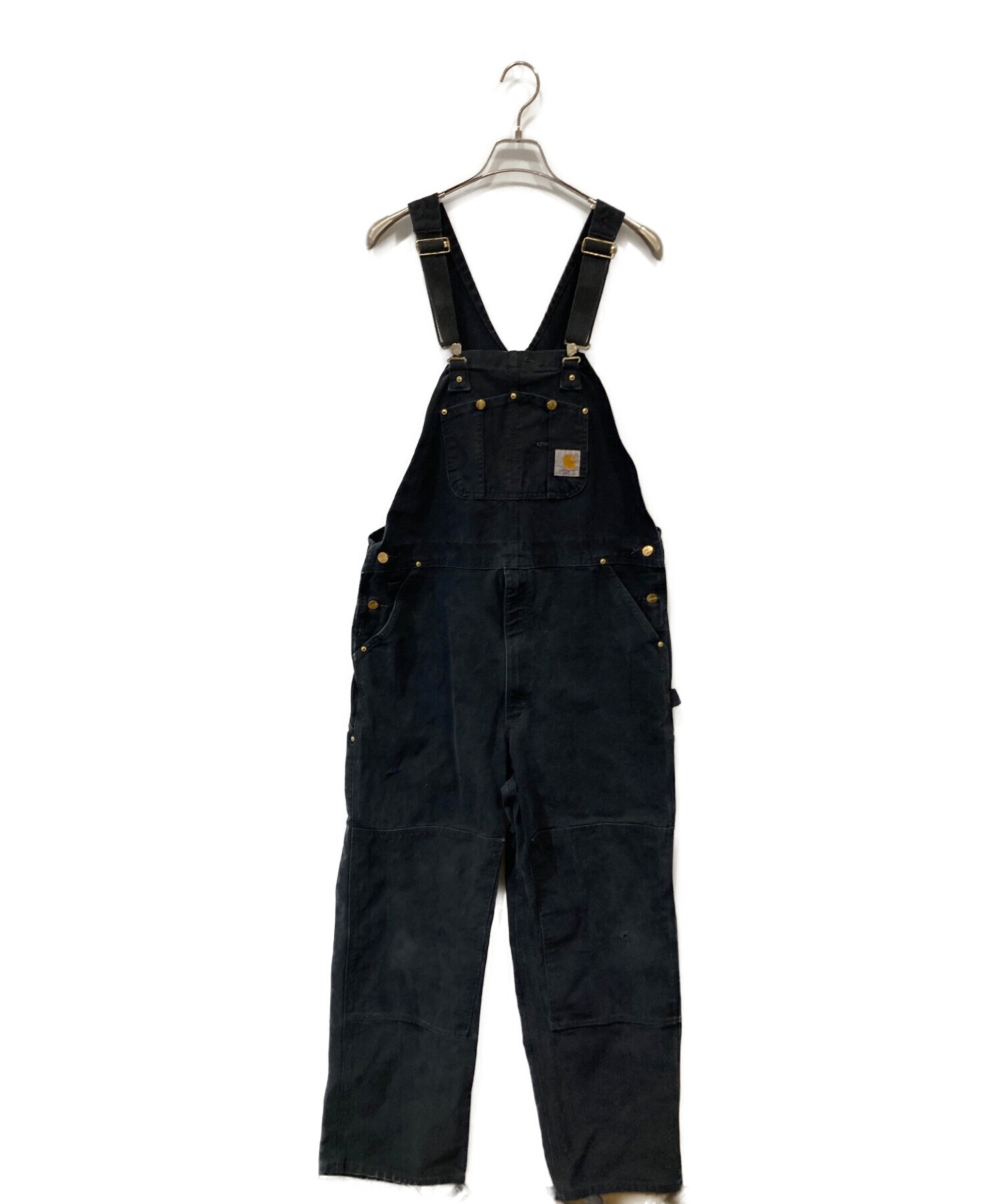 カーハート ダブルニー オーバーオール ブラック