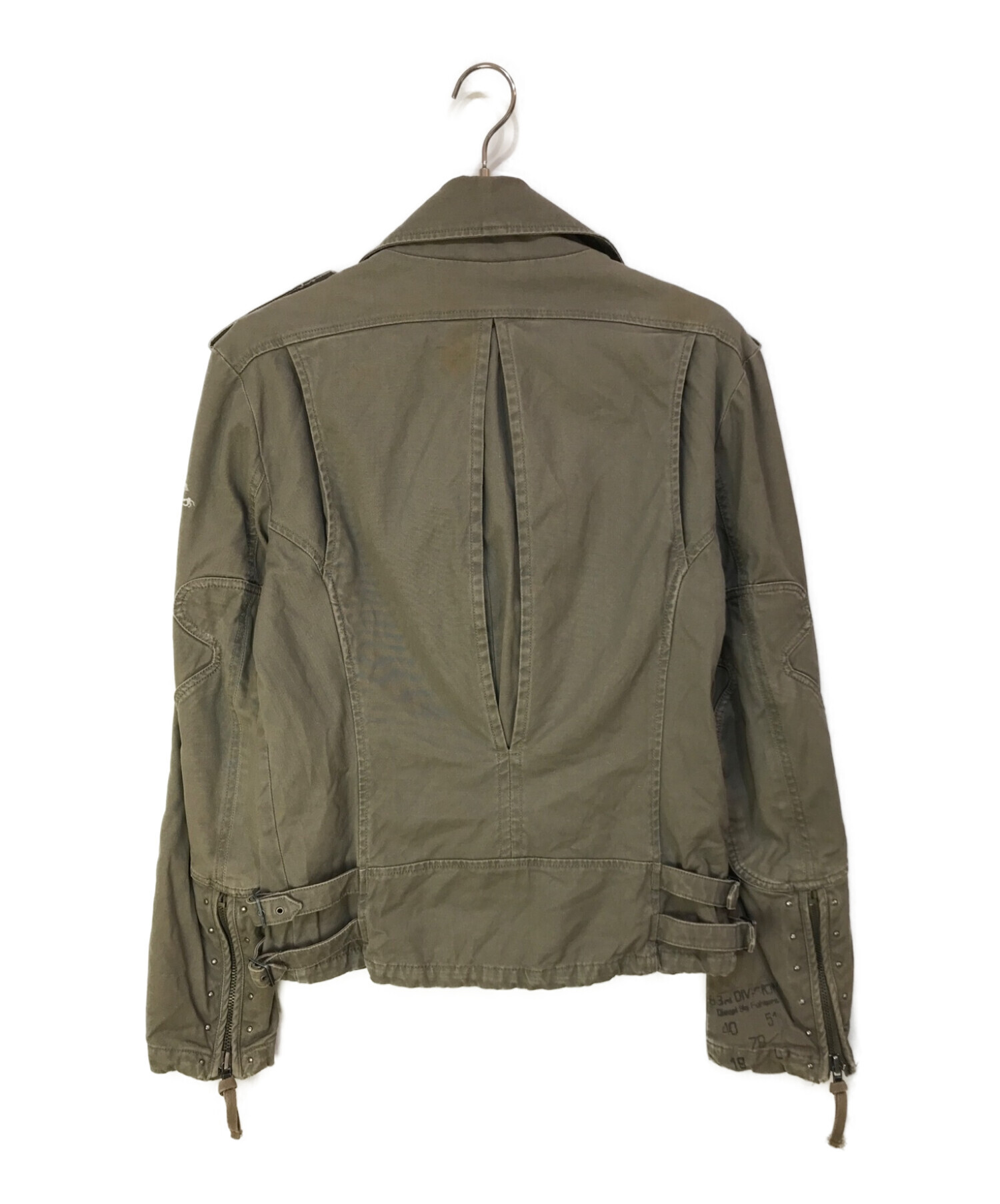 中古・古着通販】DIESEL (ディーゼル) ライダースジャケット ベージュ