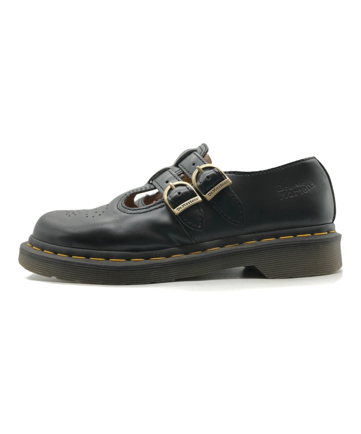 Dr.Martens MARYJANE 黒 レザー ダブルストラップ Dr. Martens ブラックレザーシューズ ダブルストラッ Dr.Martens