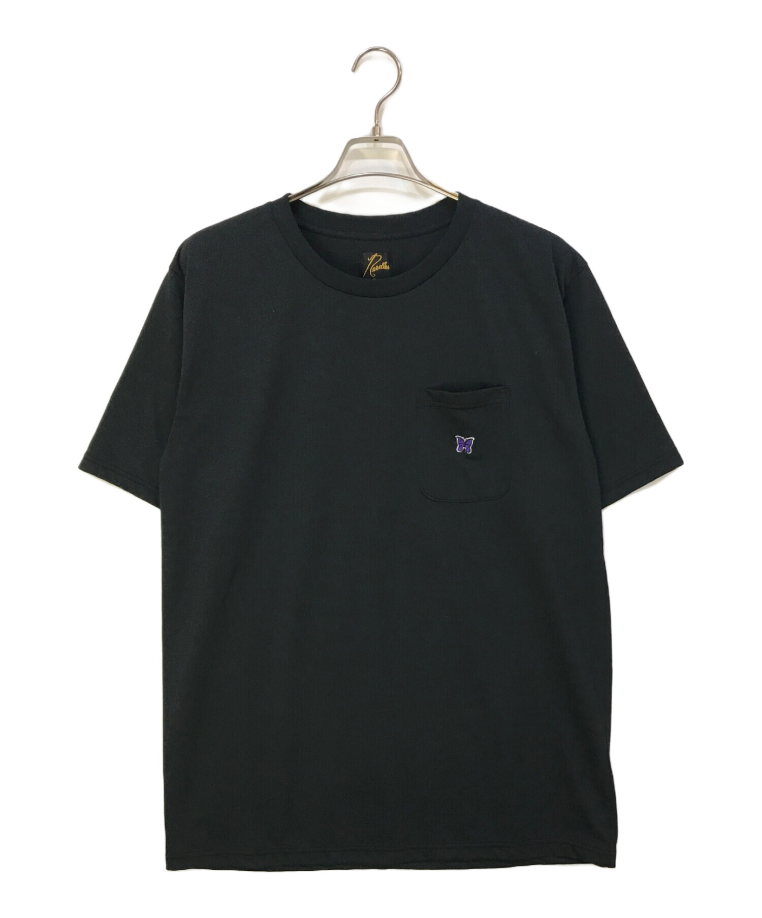 超人気デザイン】ニードルスパピヨン刺繍ロゴ入りポケットTシャツ 入手 