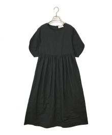 中古・古着通販】OHGA (オオガ) タフタワンピース ブラック サイズ:M  