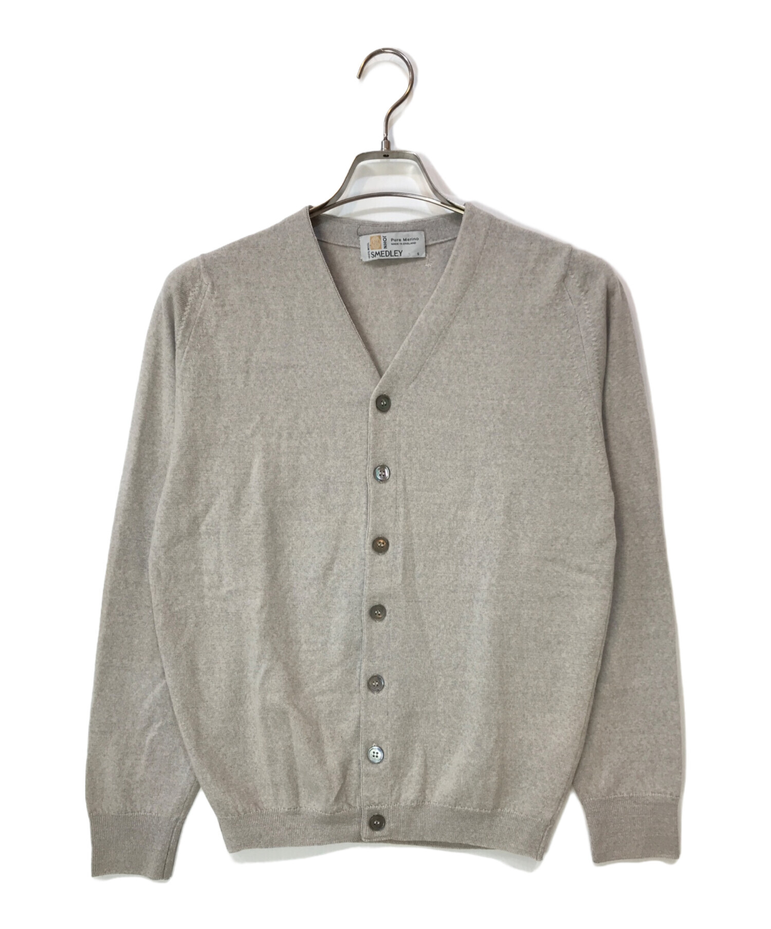 新品】JOHN SMEDLEY グレー カーディガン Sサイズ