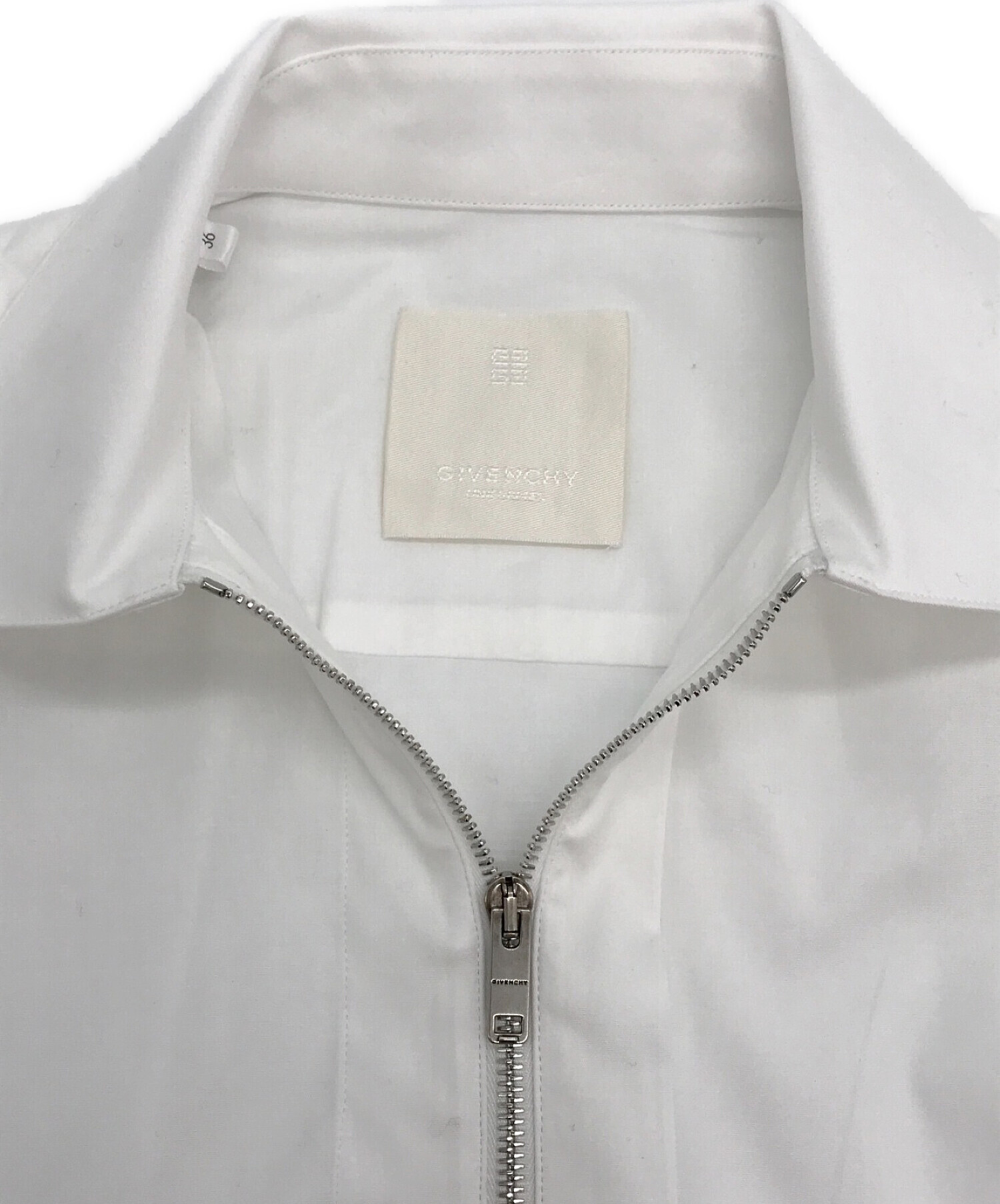 GIVENCHY (ジバンシィ) ハーフジップシャツ ホワイト サイズ:36
