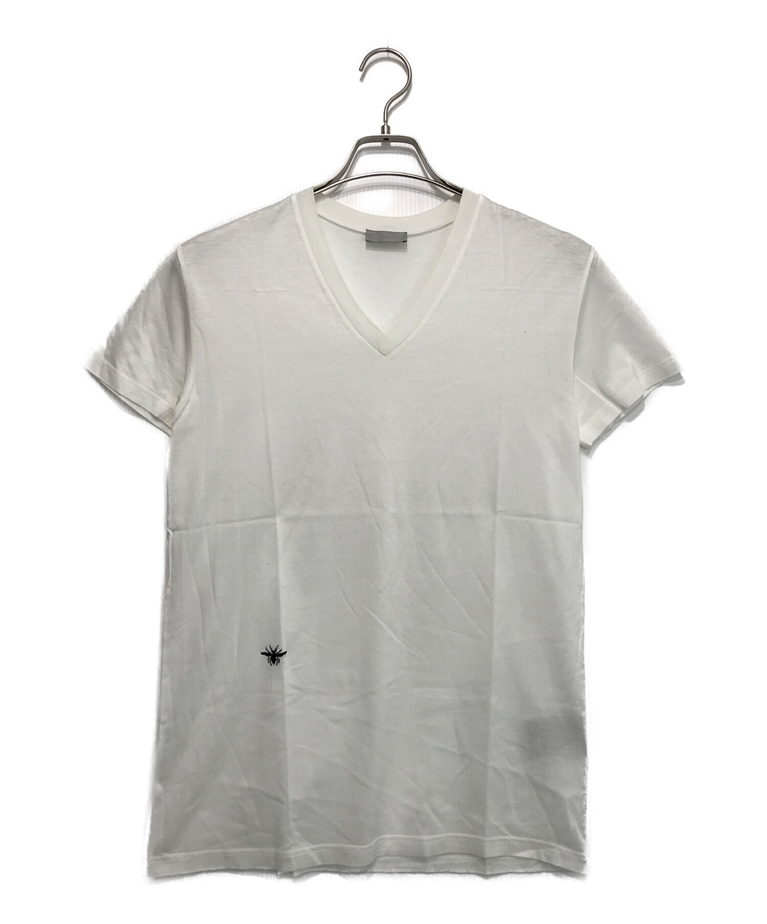 DIOR (ディオール) BEE刺繍Vネック半袖Tシャツ ホワイト サイズ:XS