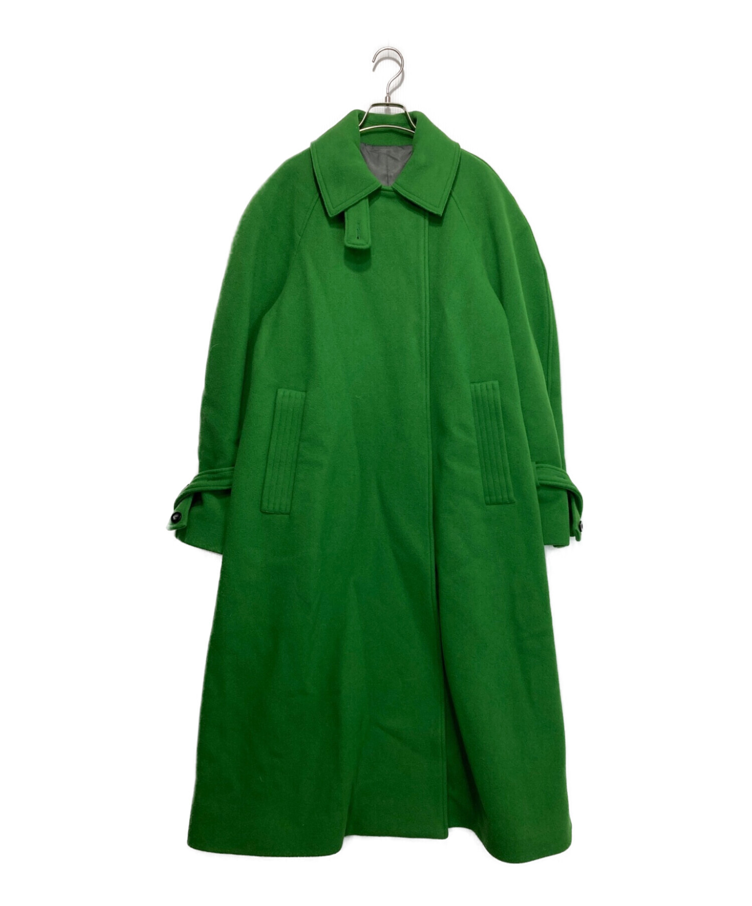 美品 メゾンスペシャル ステンカラーコート 緑 グリーン