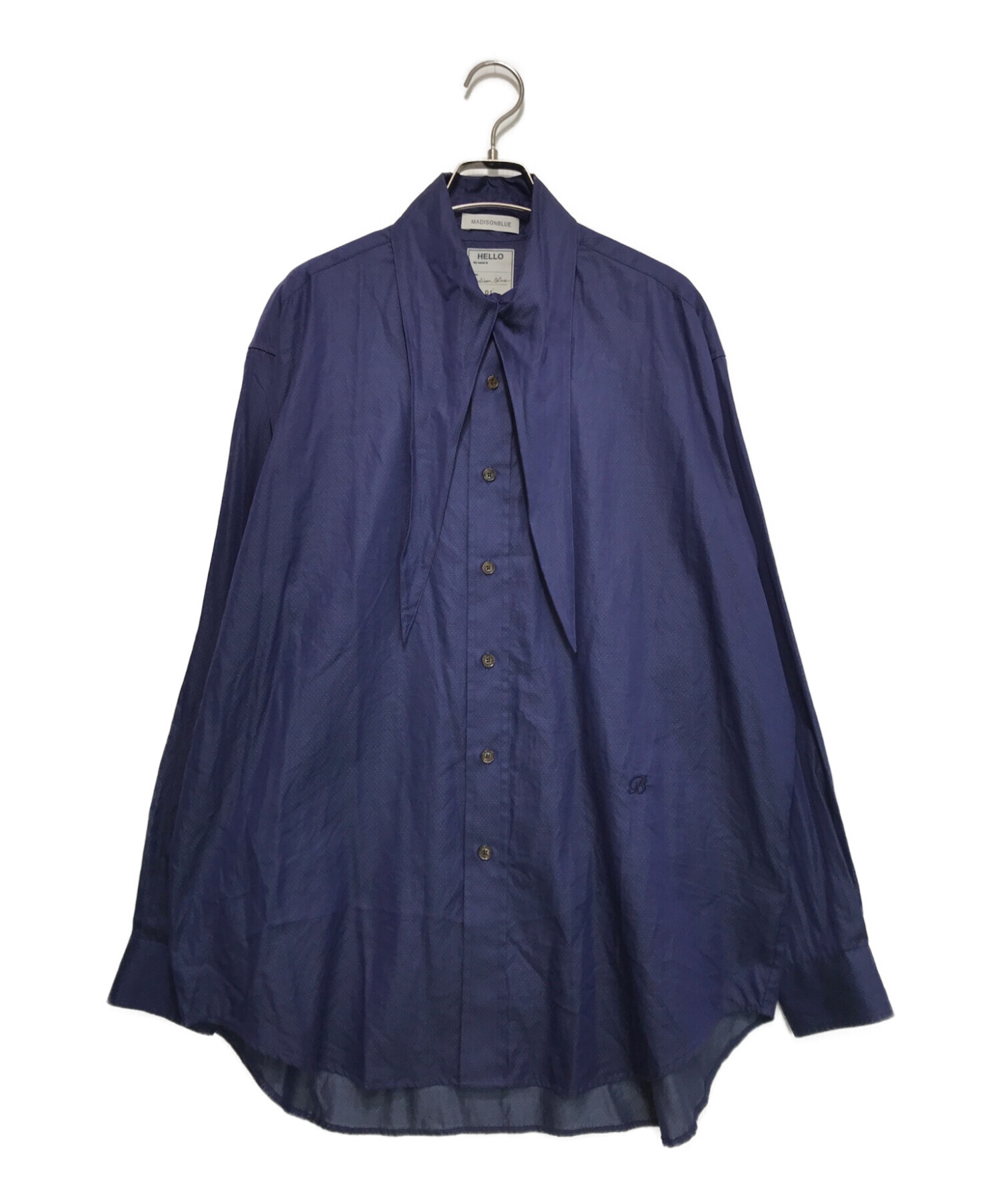 MADISON BLUE (マディソンブルー) スカーフカラーシャツ ネイビー サイズ:01（S）