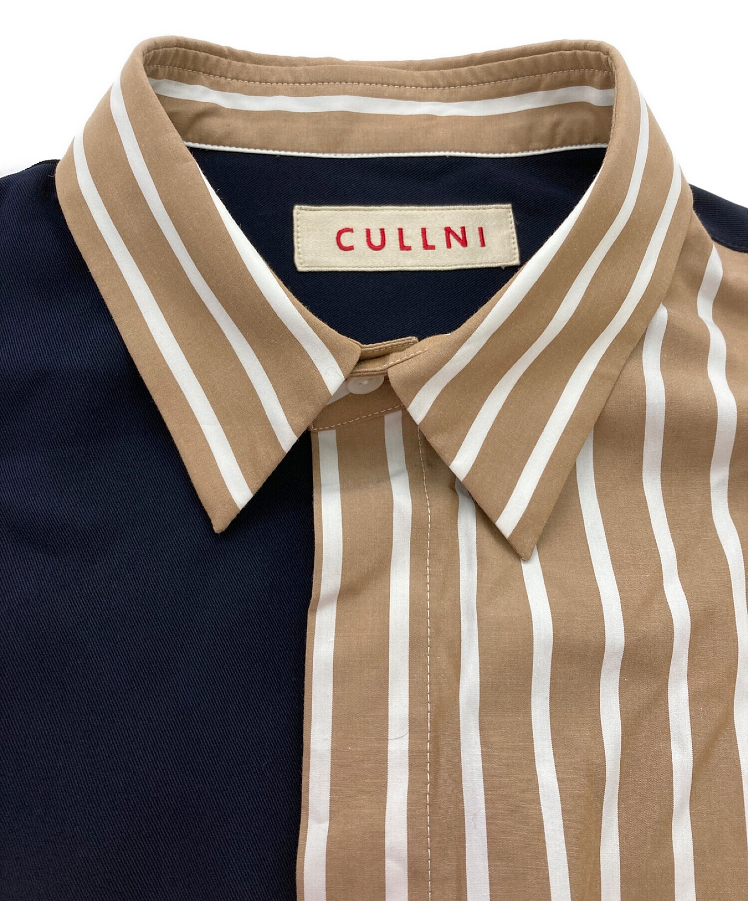 CULLNI クルニ ブロッキング ストライプ シャツ トップス