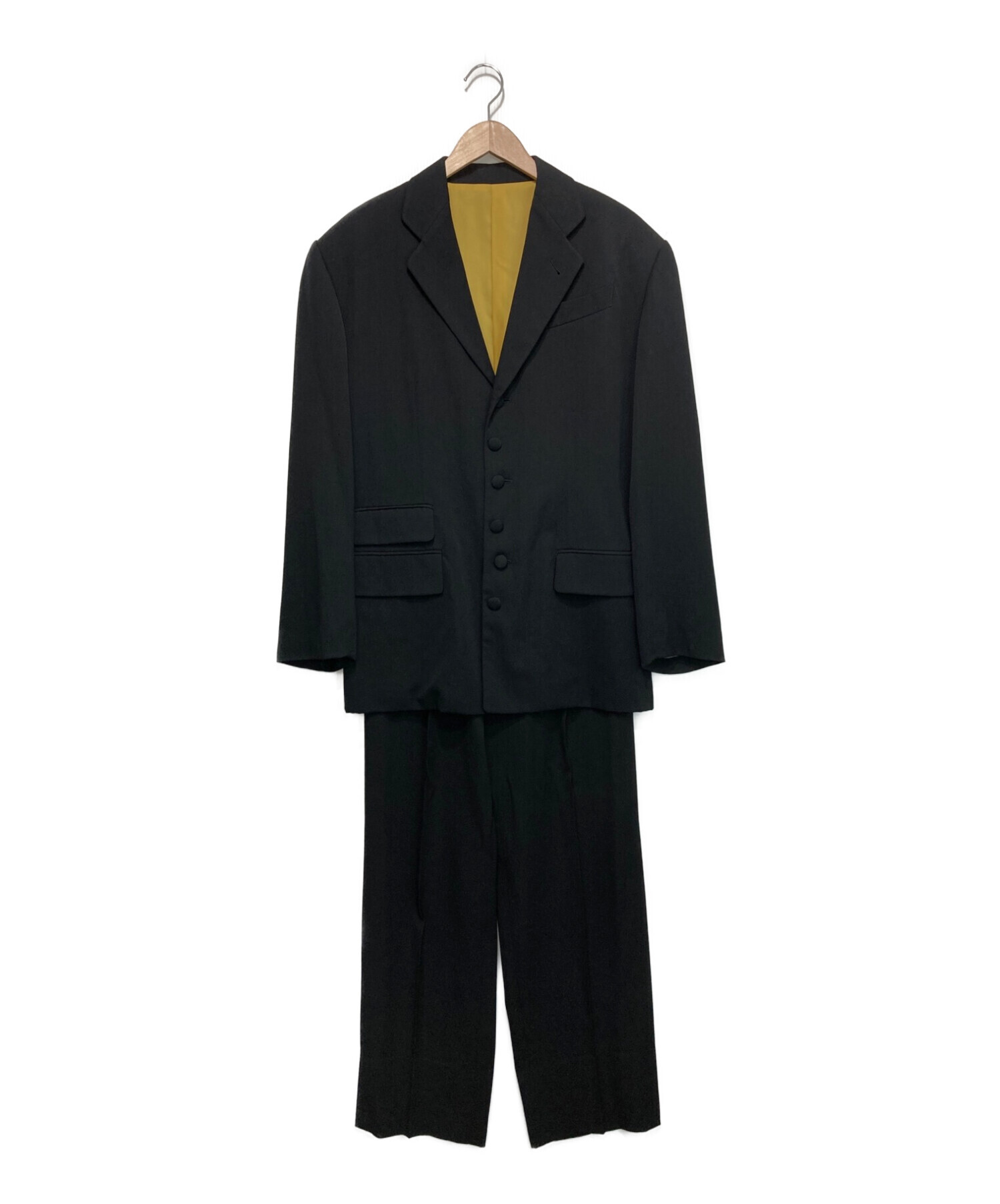 Jean Paul Gaultier homme (ジャンポールゴルチェオム) セットアップスーツ ブラック サイズ:48