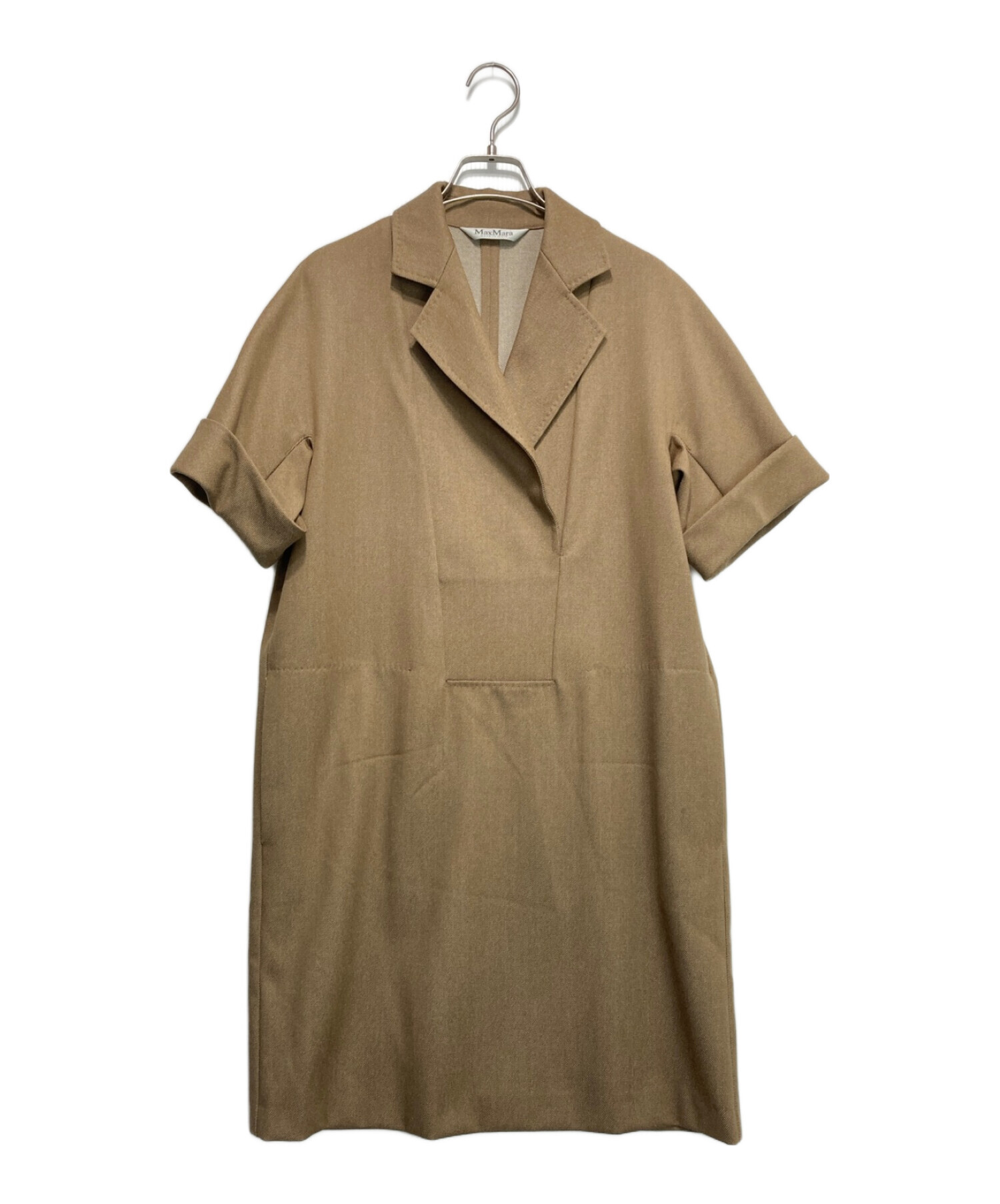 中古・古着通販】MaxMara (マックスマーラ) ウールオープンカラー 