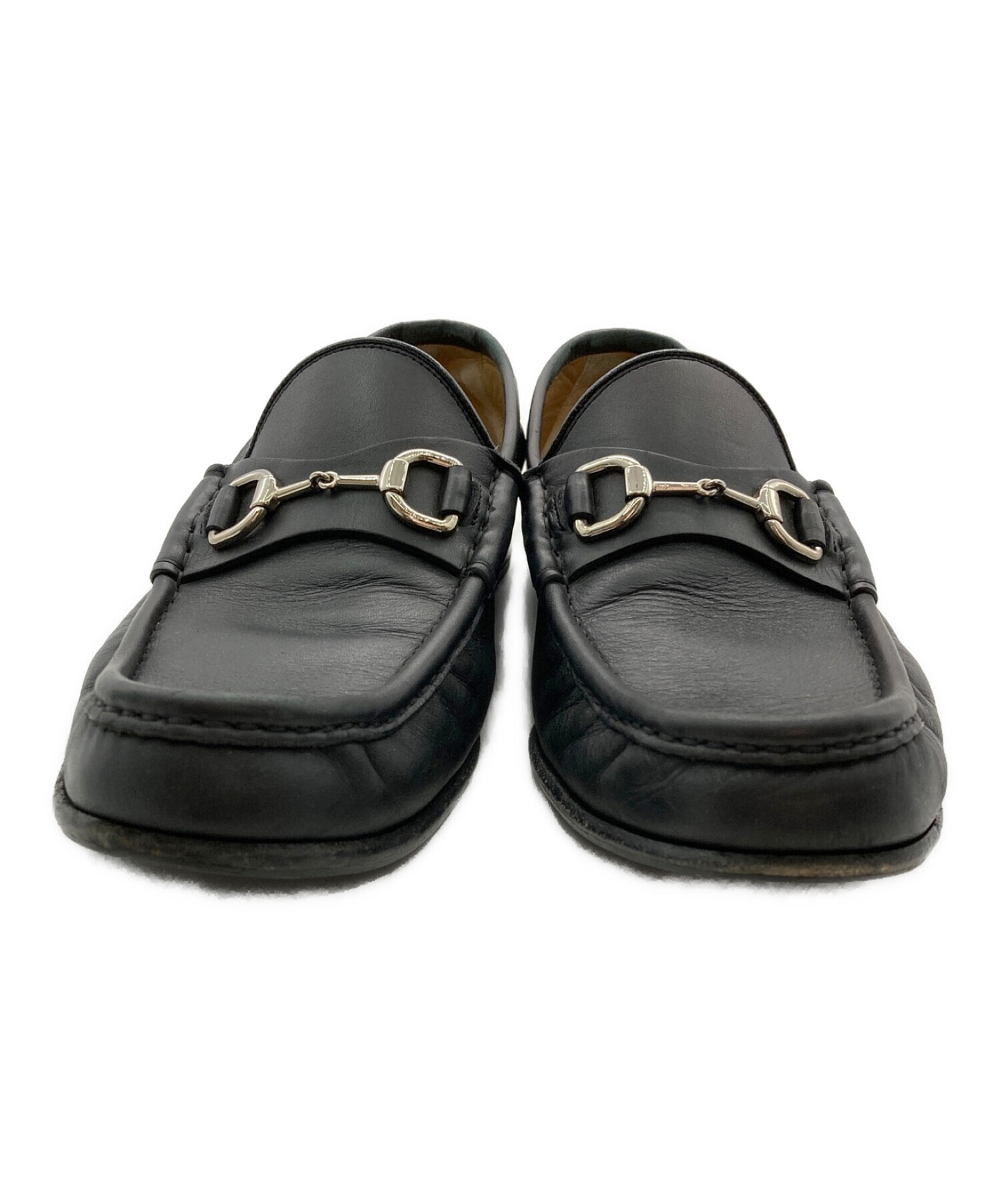 中古・古着通販】GUCCI (グッチ) ホースビットローファー ブラック 
