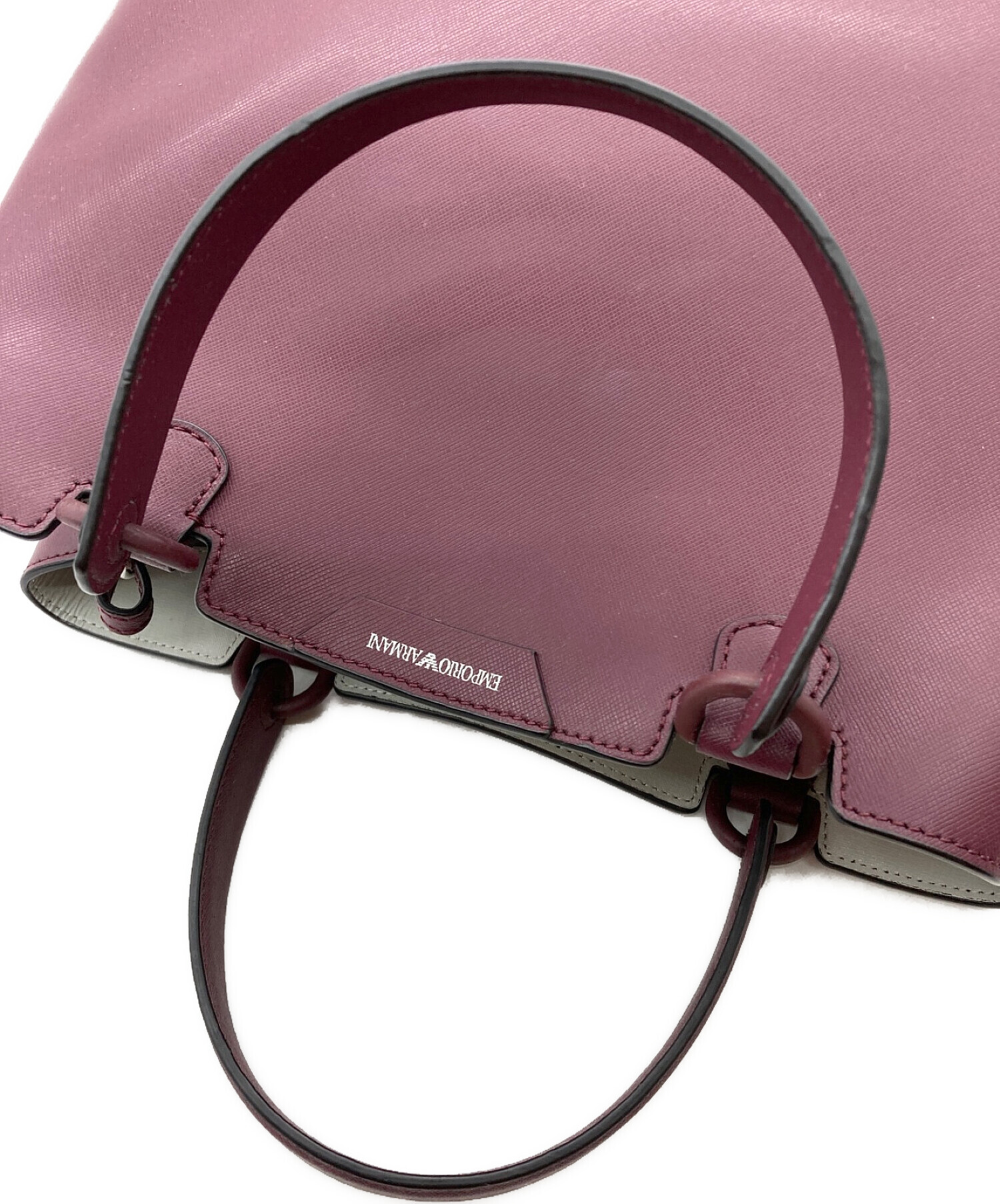 EMPORIO ARMANI メッセンジャーバッグ ボルドー 中古・古着通販 EMPORIO ARMANI メッセンジャーバッグ ボルドー 中古・古着通販