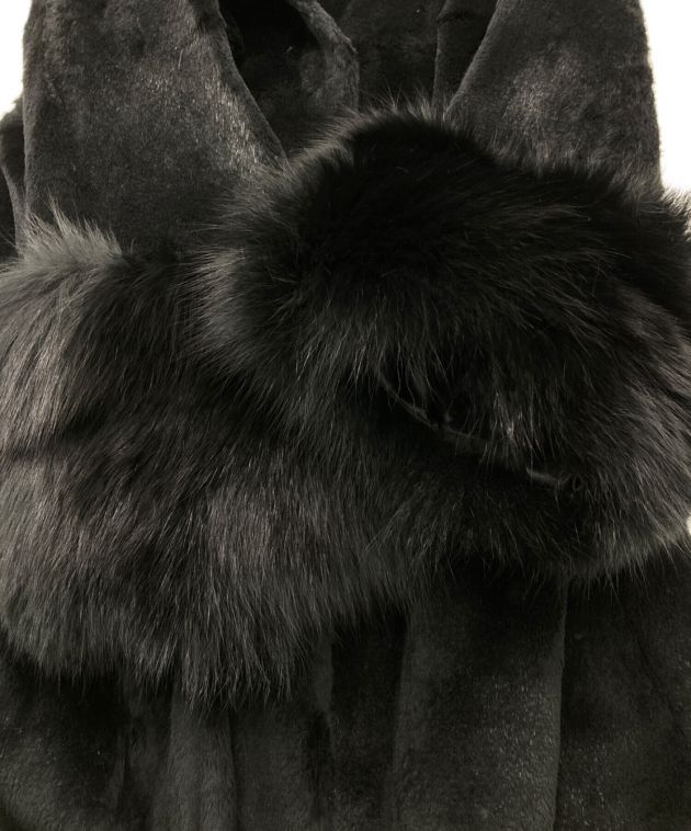 極美品✨アドーア ラビットファーコート ロング 毛皮 38 ブラック