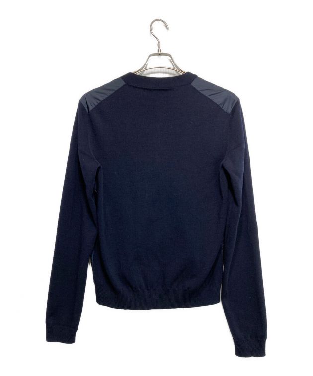 PRADA ネイビー Vネック カーディガン 44 PRADA ネイビー Vネック カーディガン 44