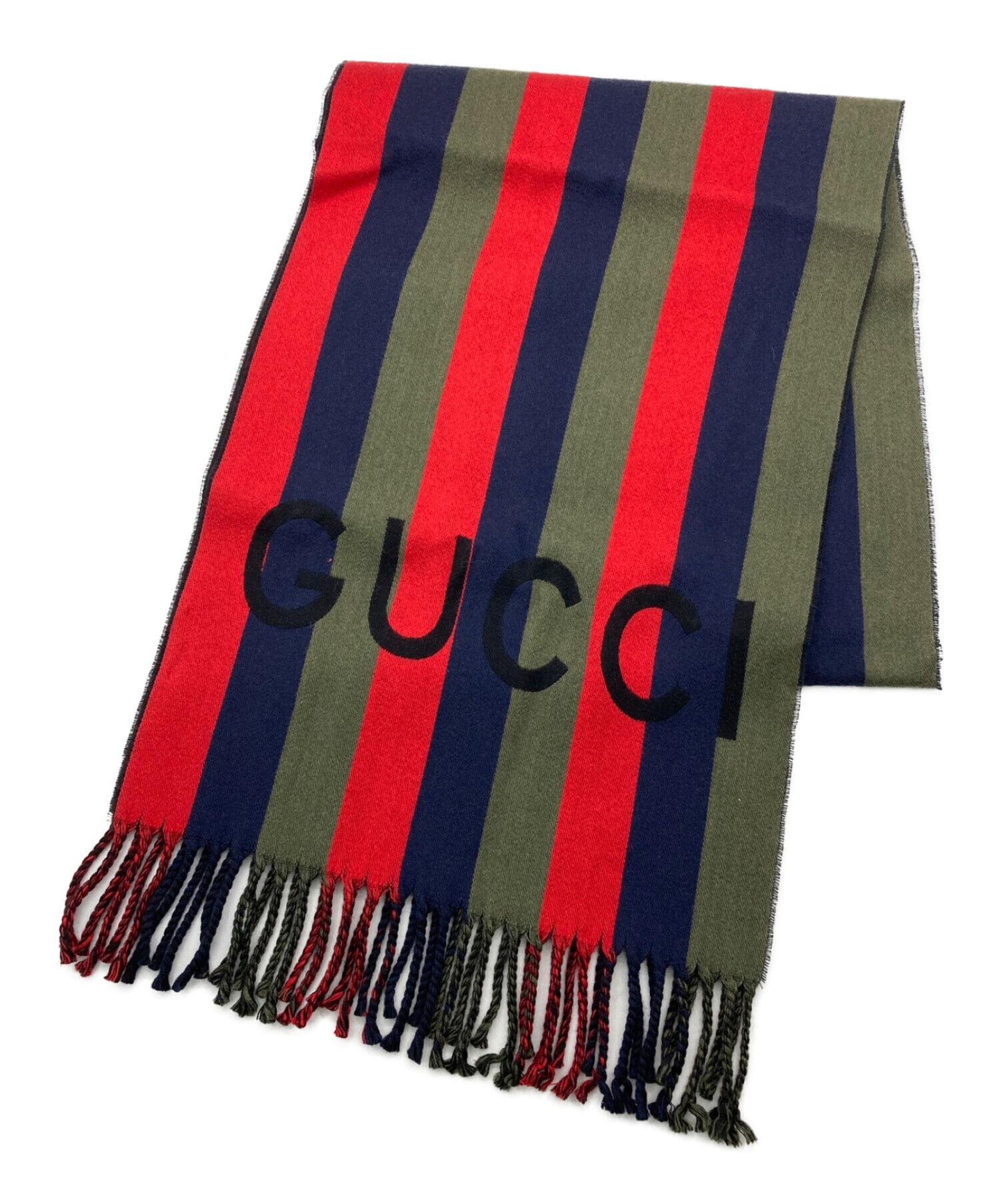 中古・古着通販】GUCCI (グッチ) ウールスカーフマルチカラー  