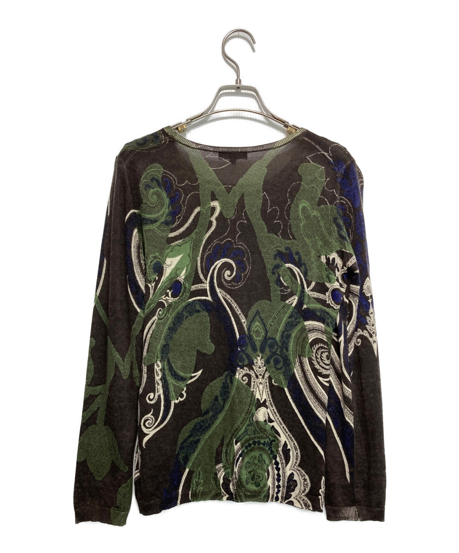 中古・古着通販】ETRO (エトロ) シルクカシミヤペイズリー柄ニット  