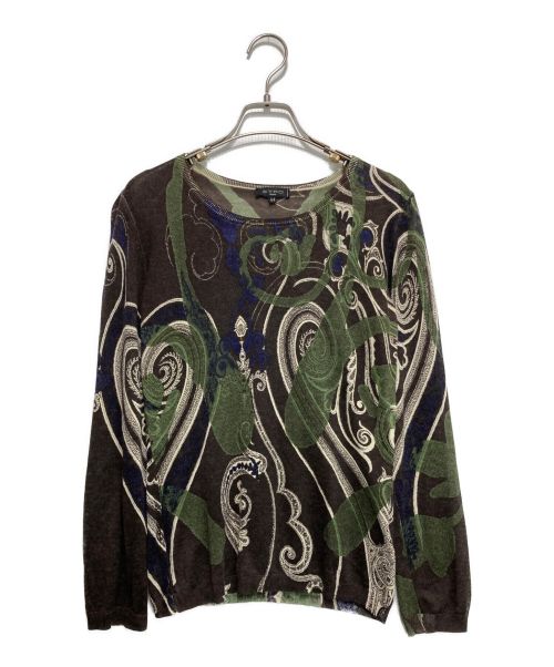 中古・古着通販】ETRO (エトロ) シルクカシミヤペイズリー柄ニット 