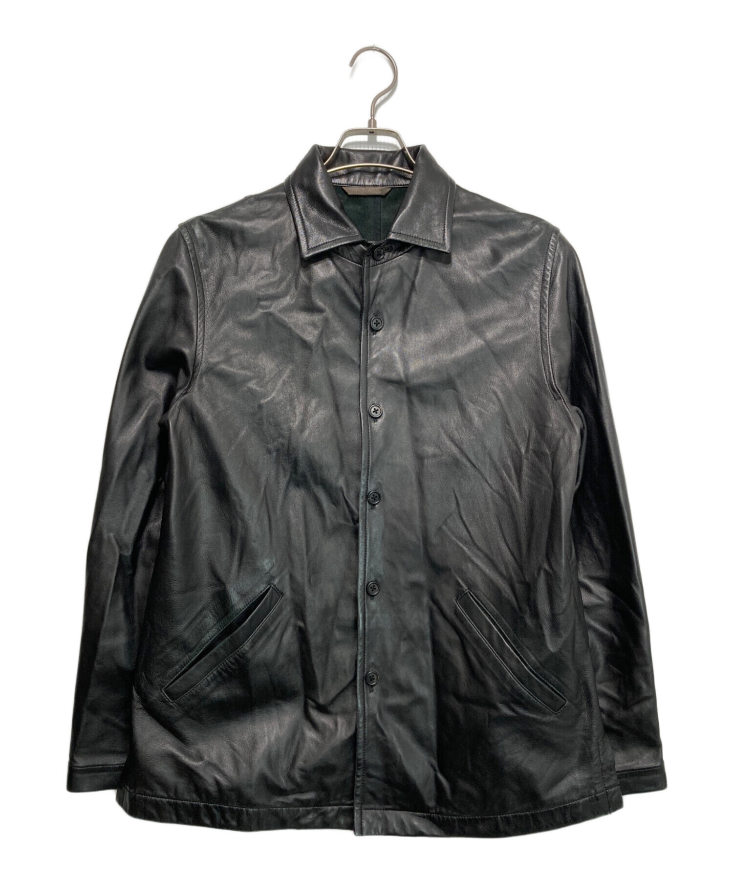 Paul Smith 黒レザージャケット Mサイズ Paul Smith レザージャケット Mサイズ ラムレザー 中古・古着通販