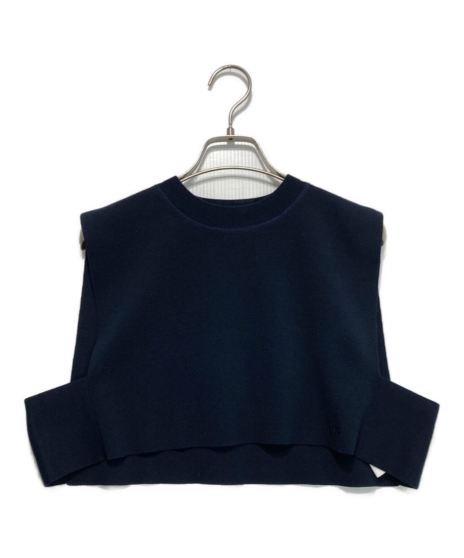 HYKE ハイク CREW NECK CROP TOP ニットベスト ネイビー｜HYKE ハイク