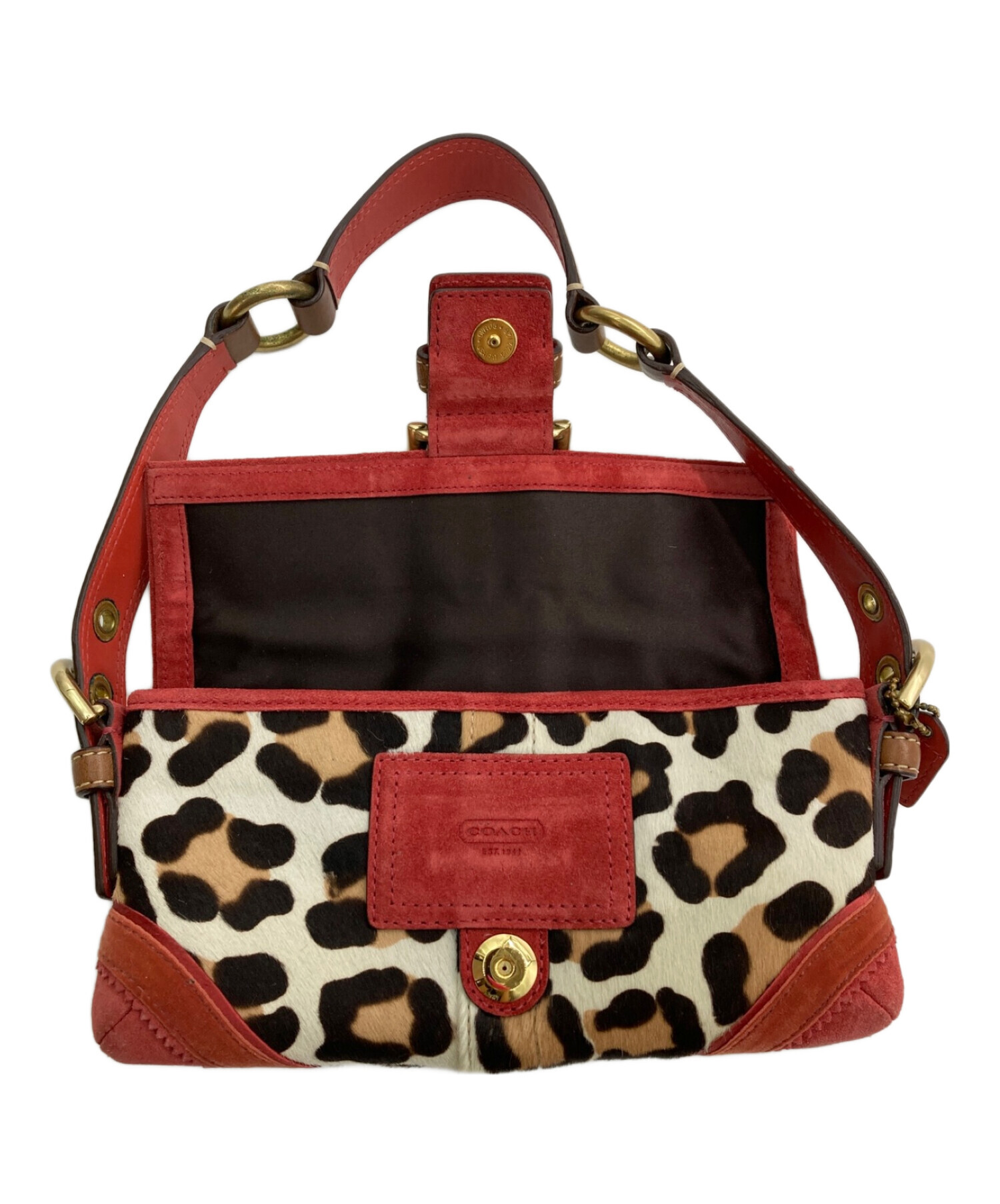 中古・古着通販】COACH (コーチ) ソーホーオセロットデミフラップ  