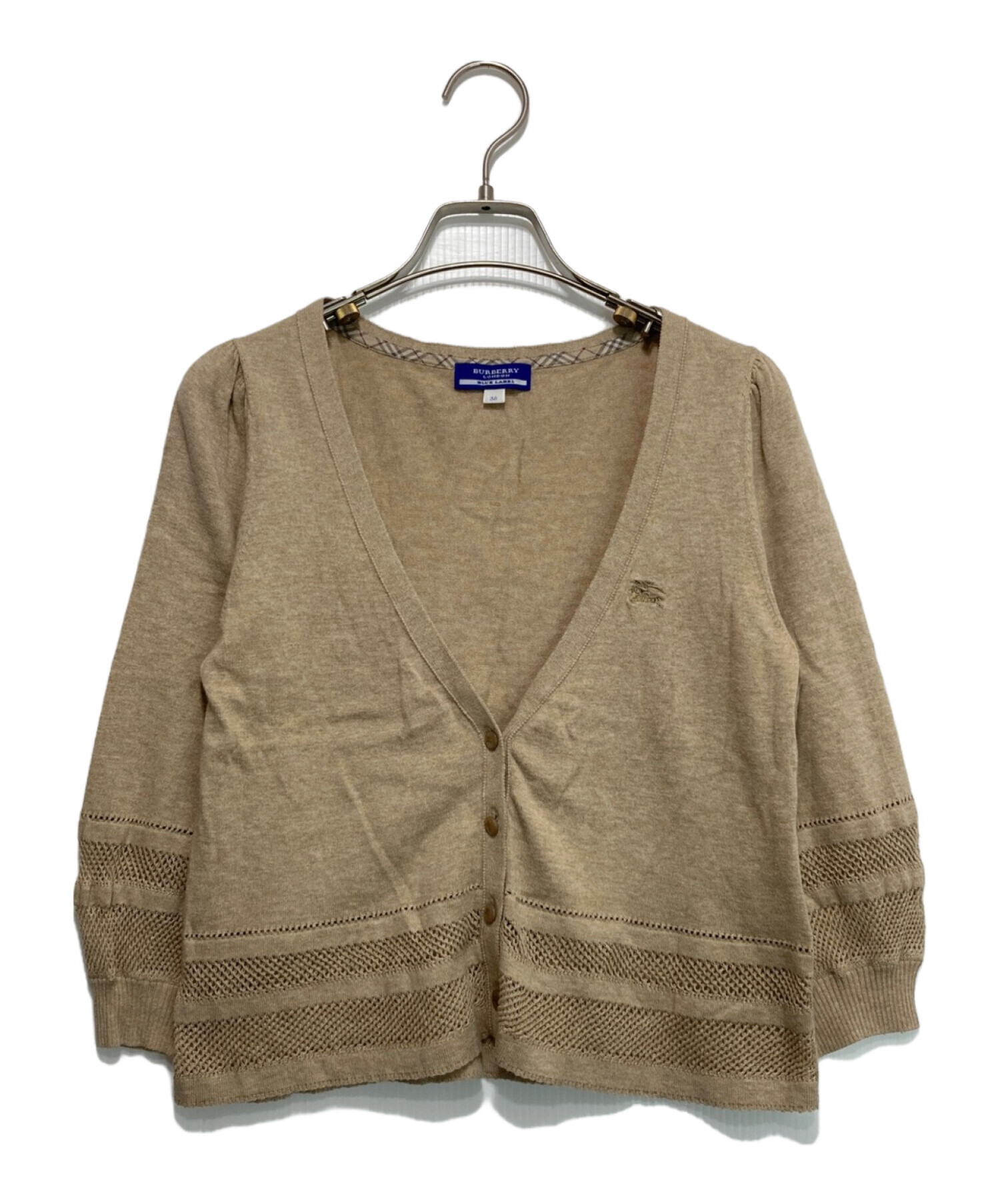 ★美品★Burberrys/バーバリー＊ウールカーディガン＊エンブレム＊38 BURBERRY】カーディガン38 ☆美品☆Burberrys/バーバリー＊ウール
