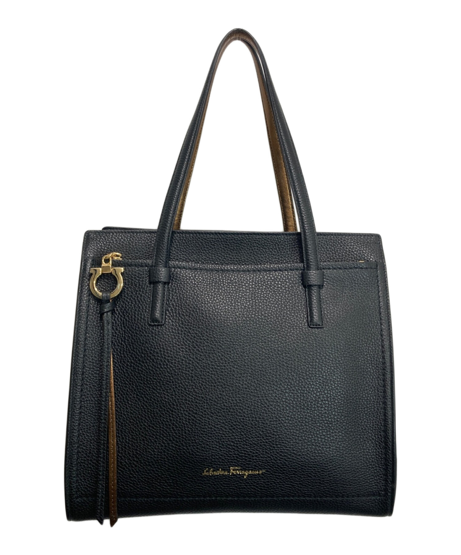 Salvatore Ferragamo エイミー 黒 ハンドバッグ Salvatore Salvatore Ferragamo エイミー 黒 ハンドバッグ Salvatore