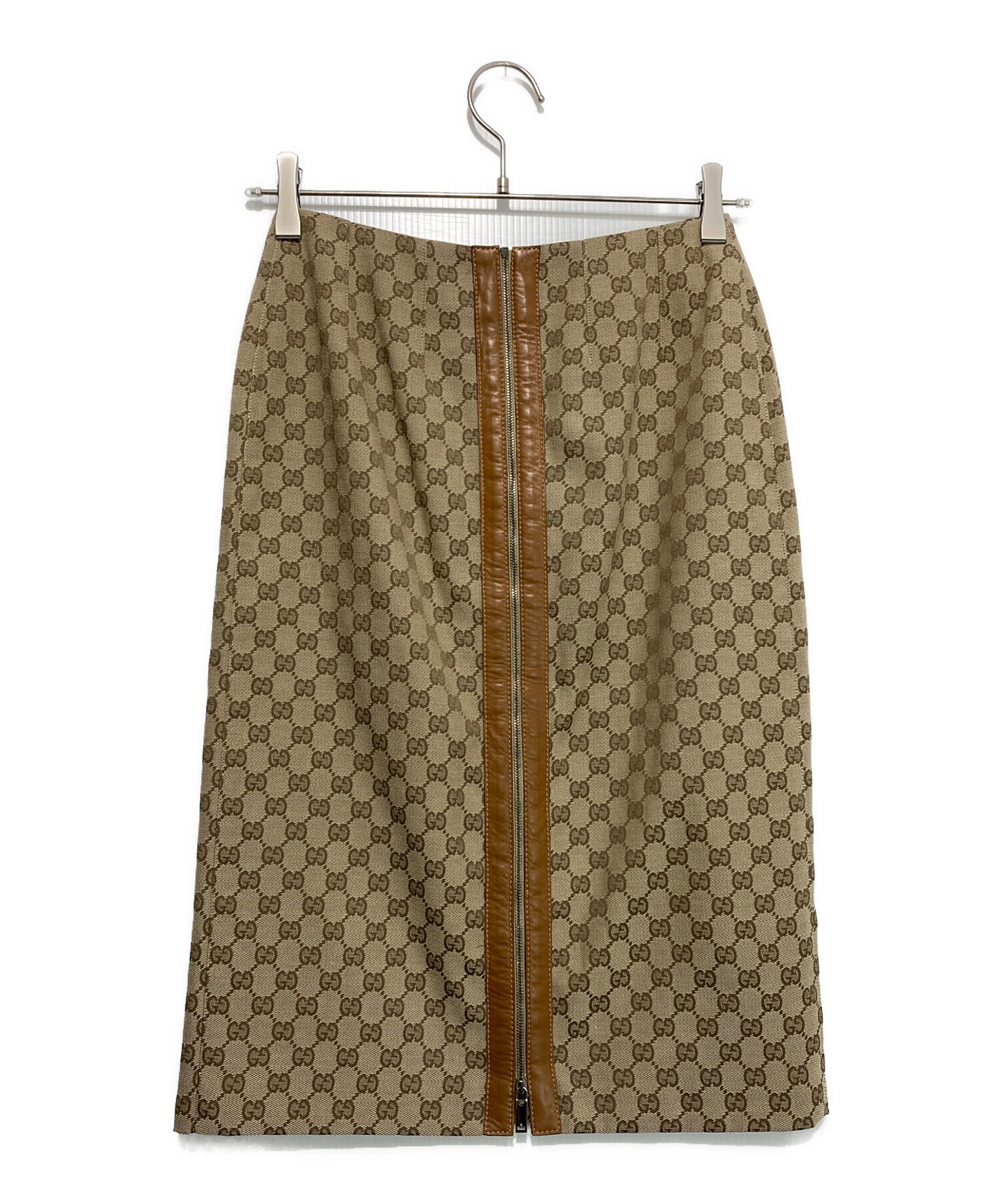 中古・古着通販】GUCCI (グッチ) GGタイトスカート ベージュ サイズ:38 
